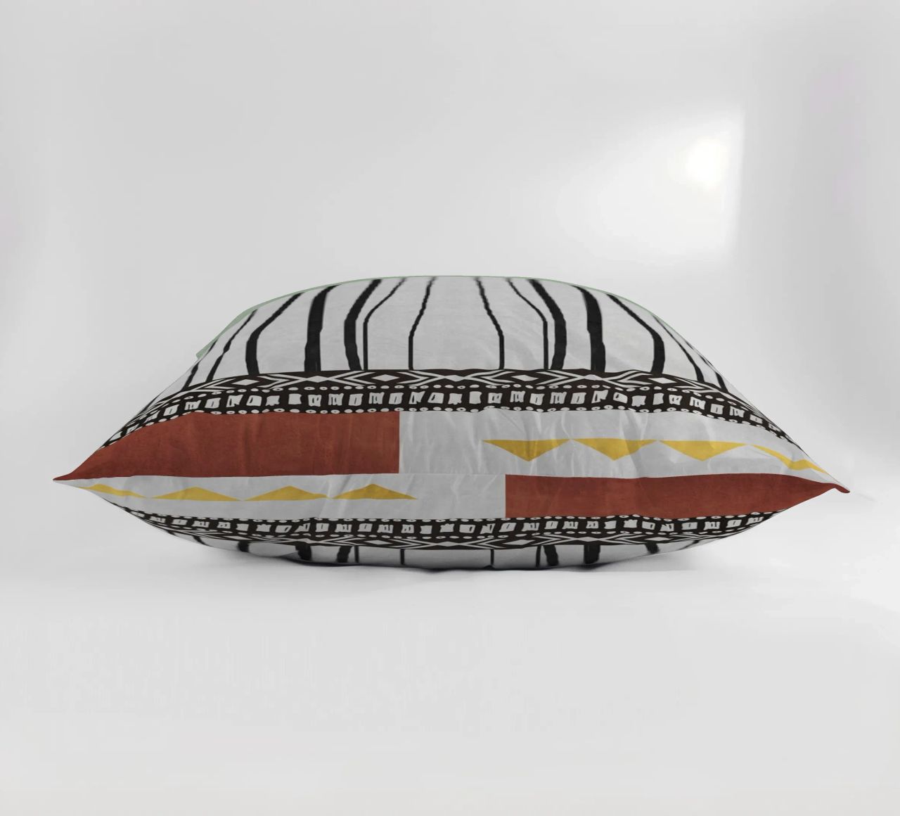 Geometric patterns  green cuscino da ramosashop