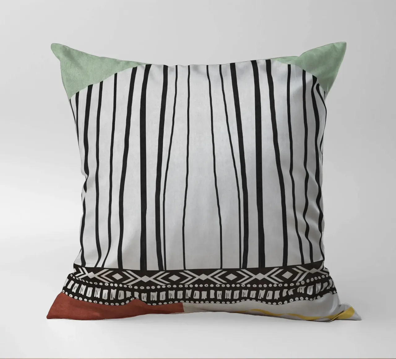Geometric patterns green cuscino da ramosashop