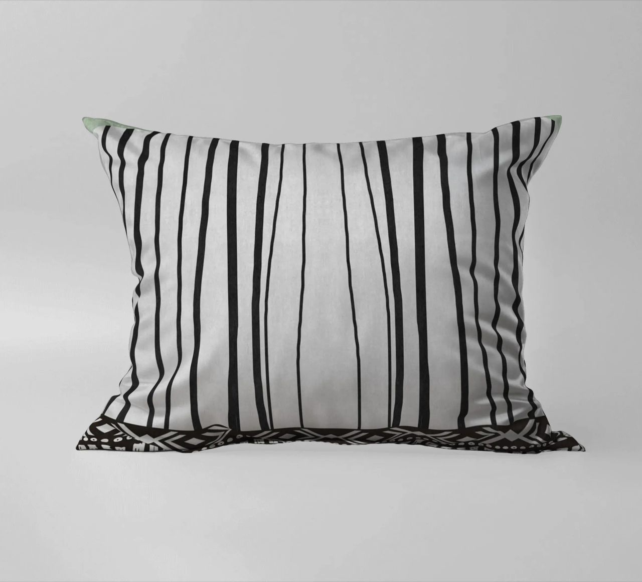 Geometric patterns  green cuscino da ramosashop