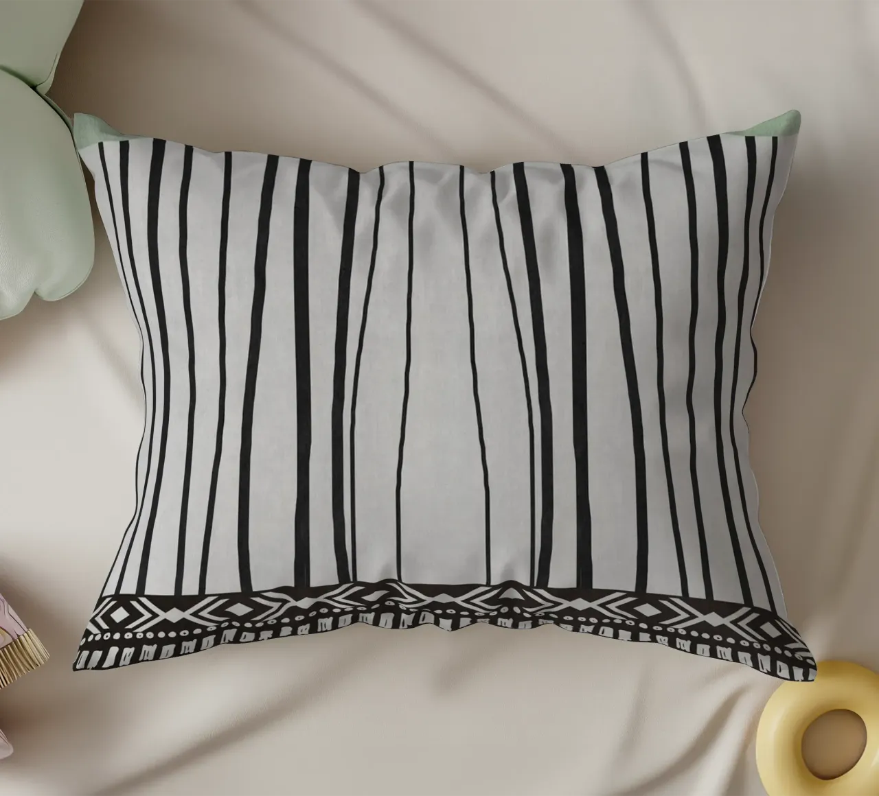 Geometric patterns green cuscino da ramosashop