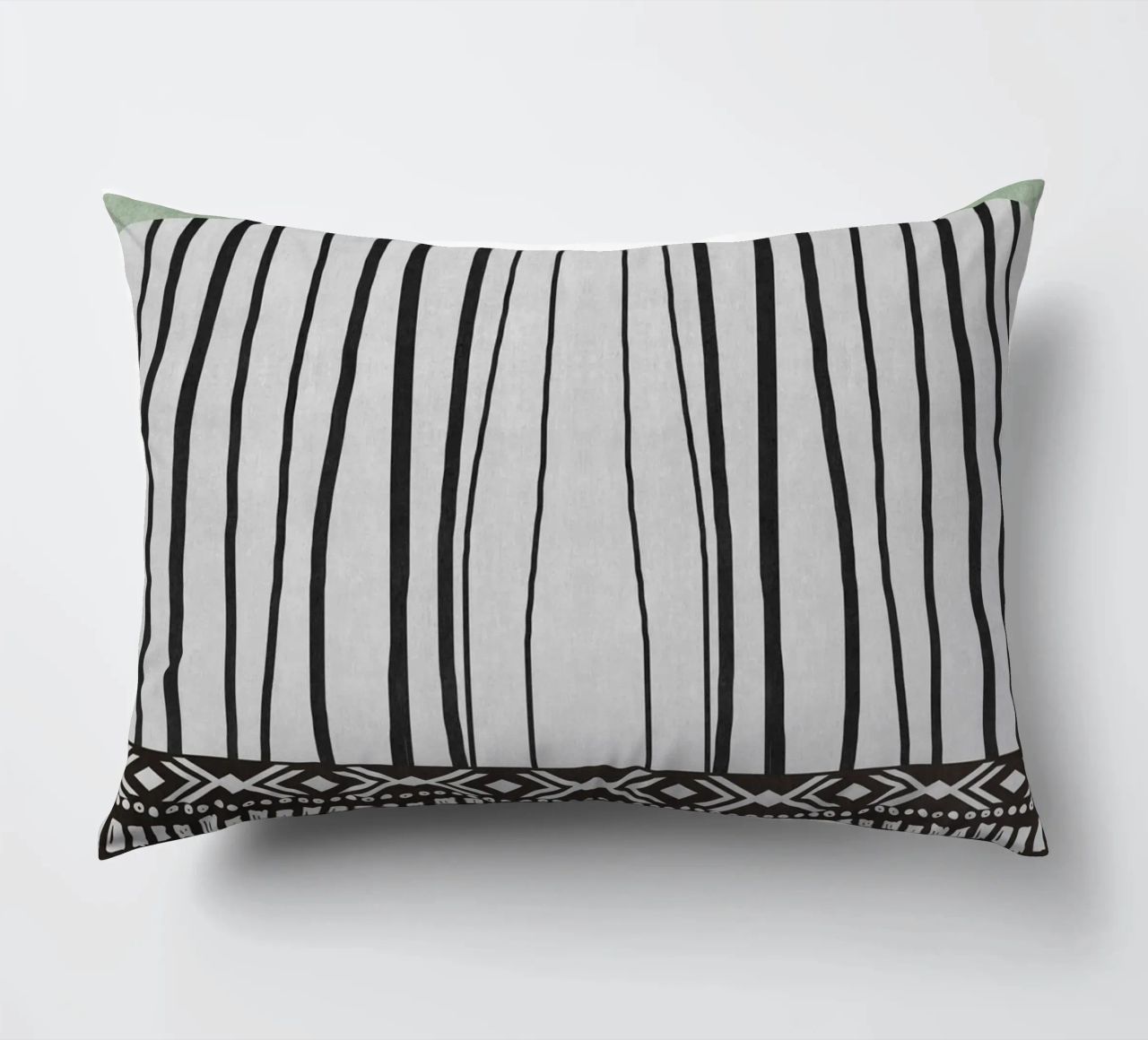 Geometric patterns  green cuscino da ramosashop