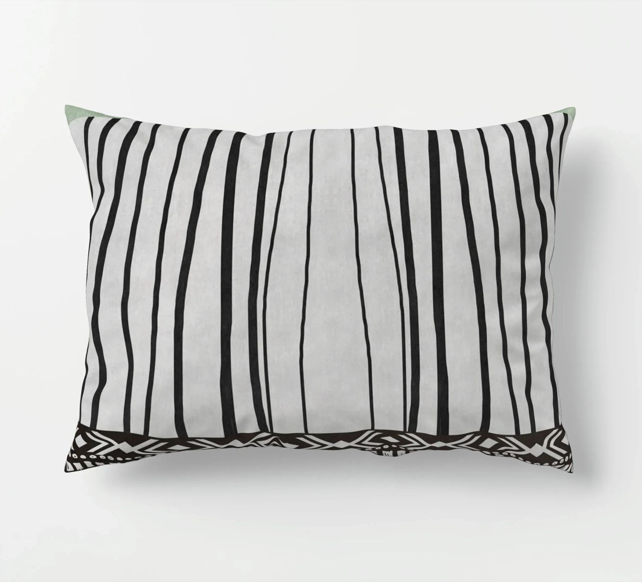 Geometric patterns  green cuscino da ramosashop