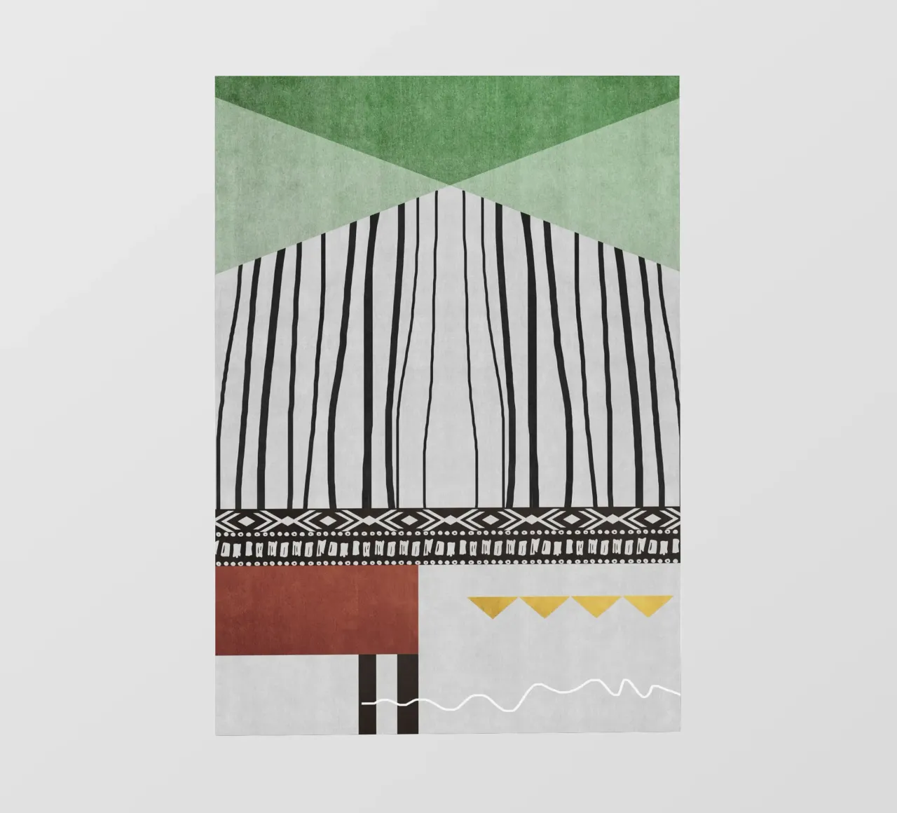 Geometric patterns green pellicola backlit da ramosashop