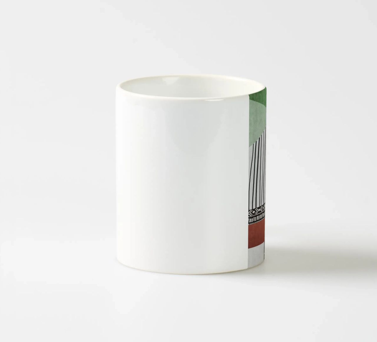 Geometric patterns  green tazza in ceramica da ramosashop