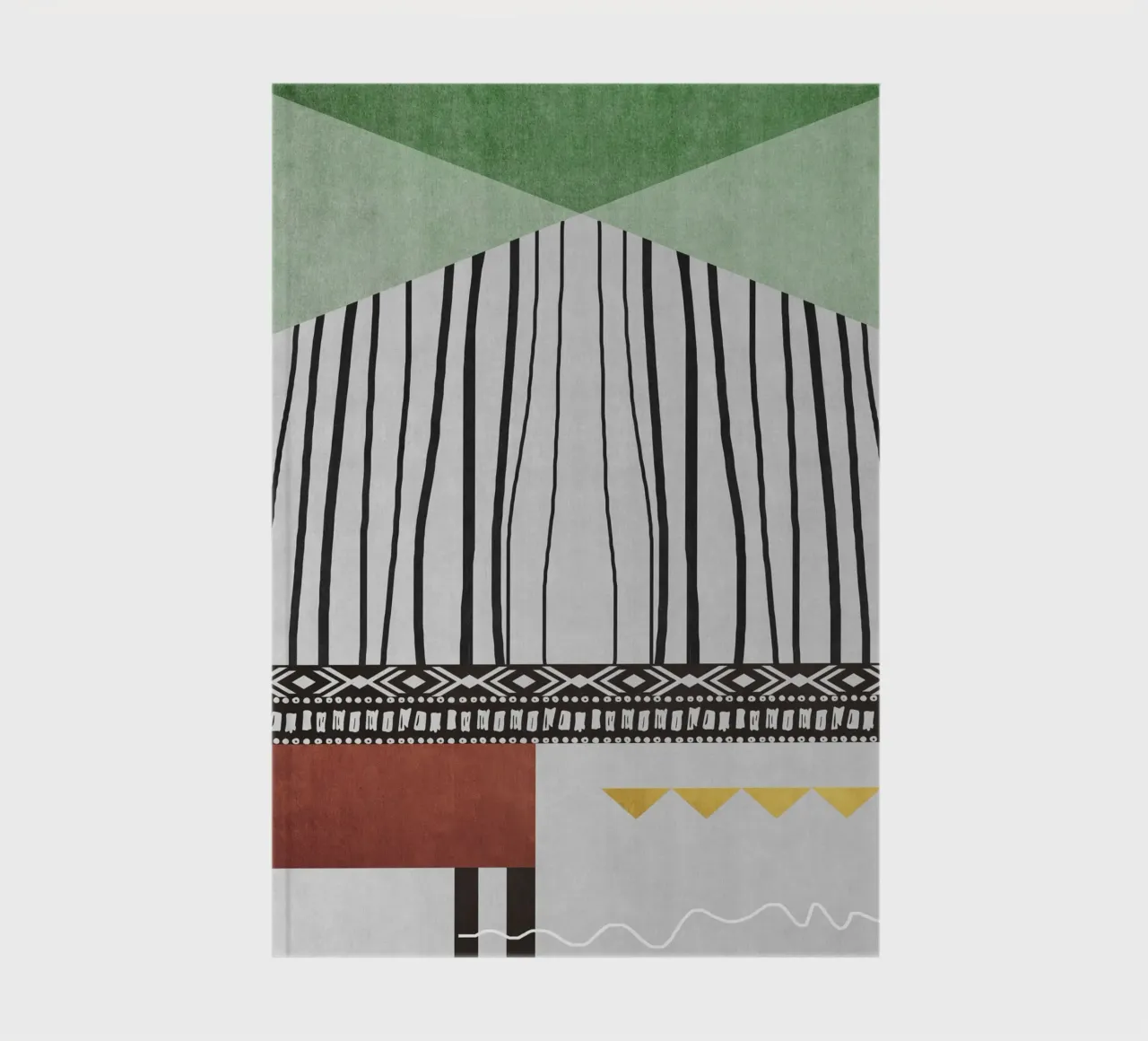 Geometric patterns  green diario da ramosashop
