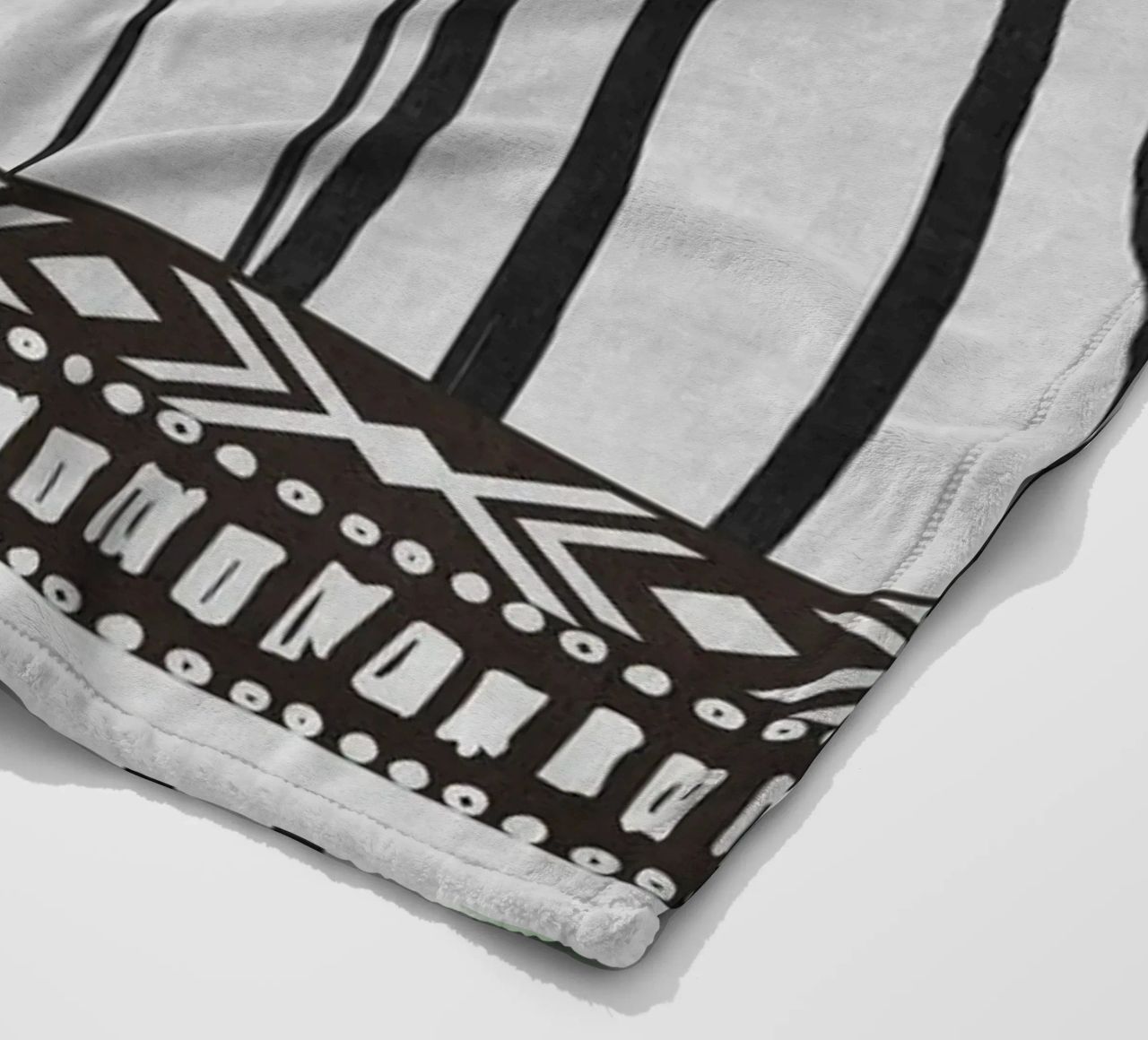 Geometric patterns  green coperta in pile da ramosashop