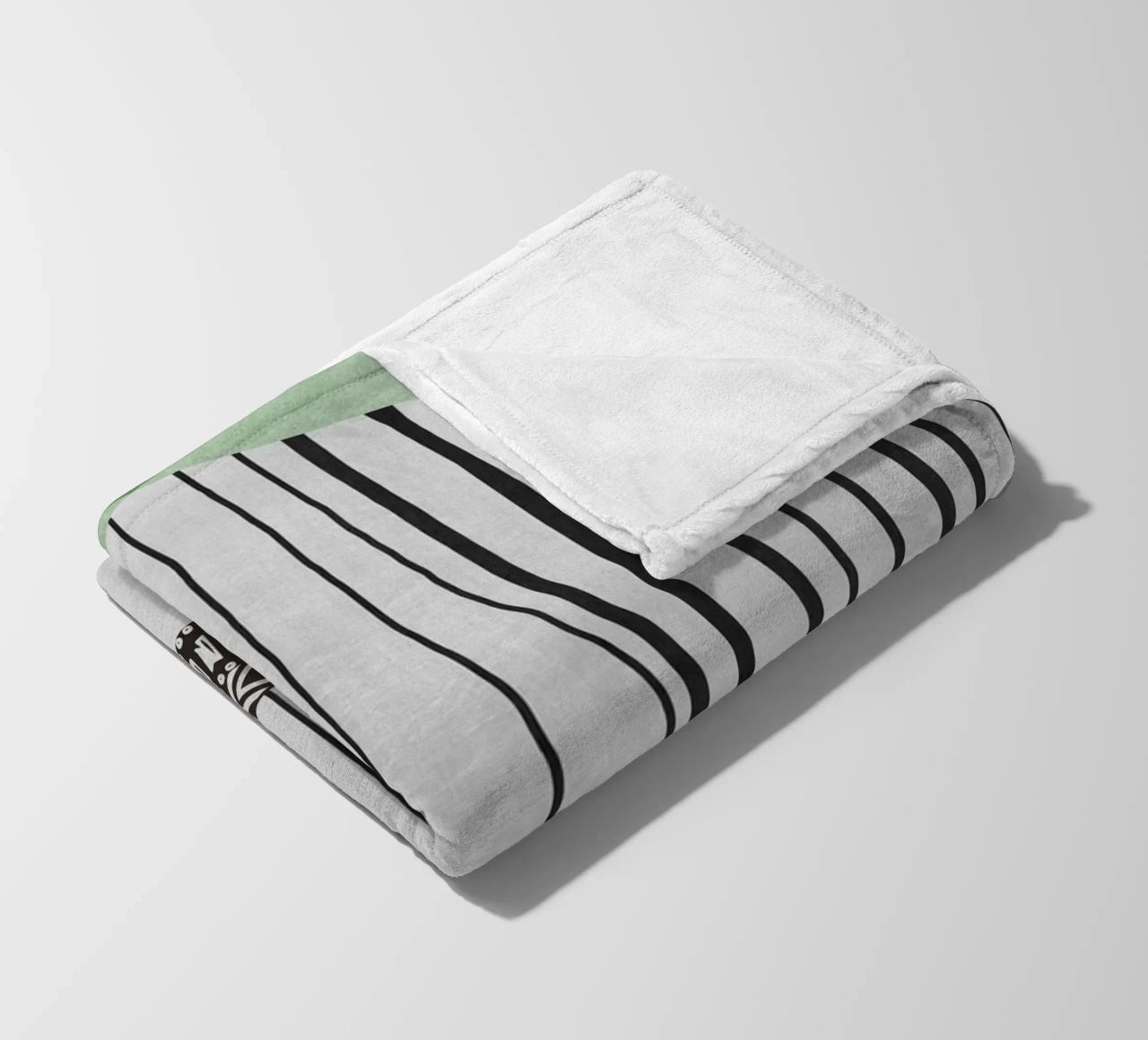 Geometric patterns  green coperta in pile da ramosashop