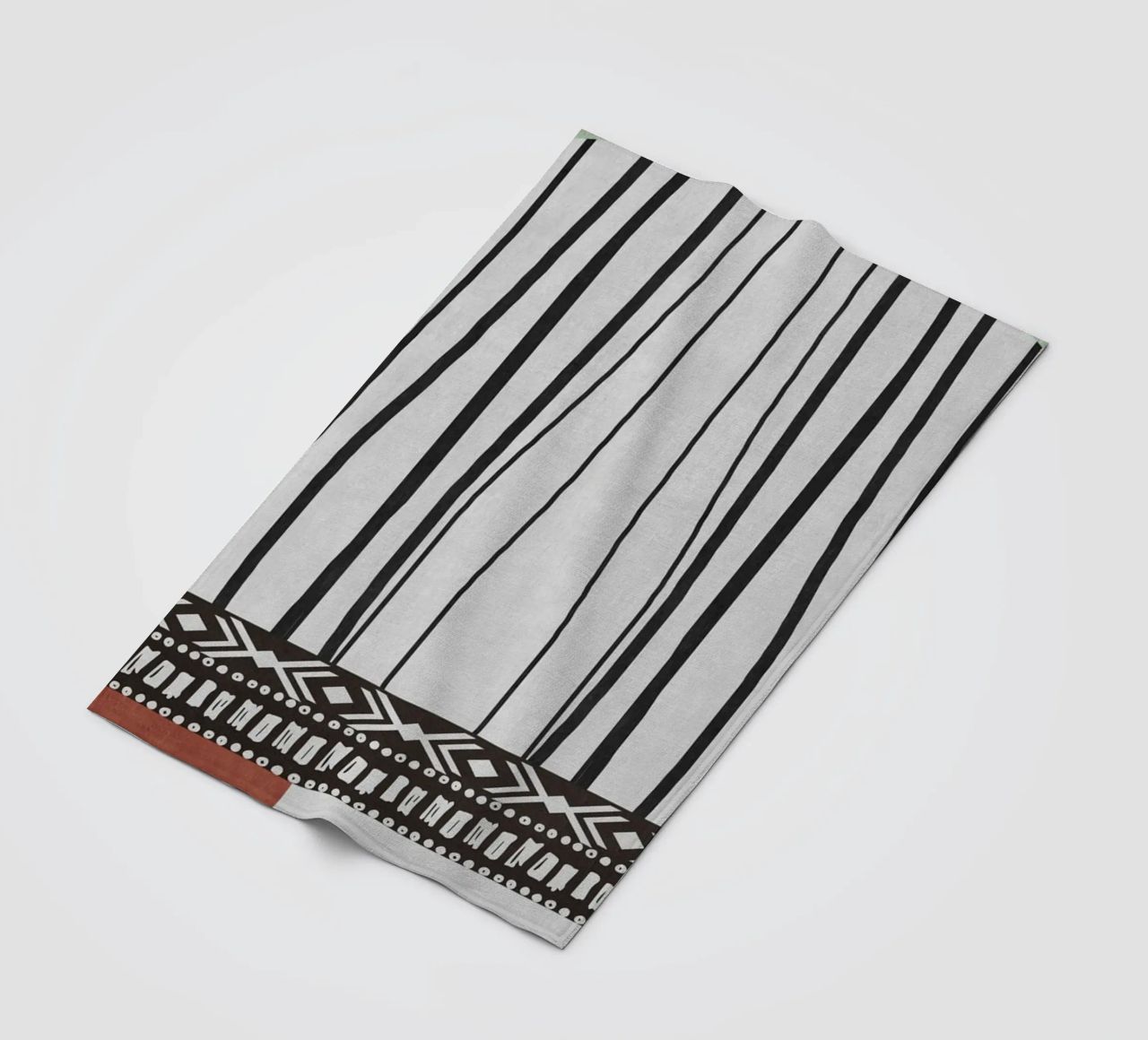 Geometric patterns  green coperta in pile da ramosashop