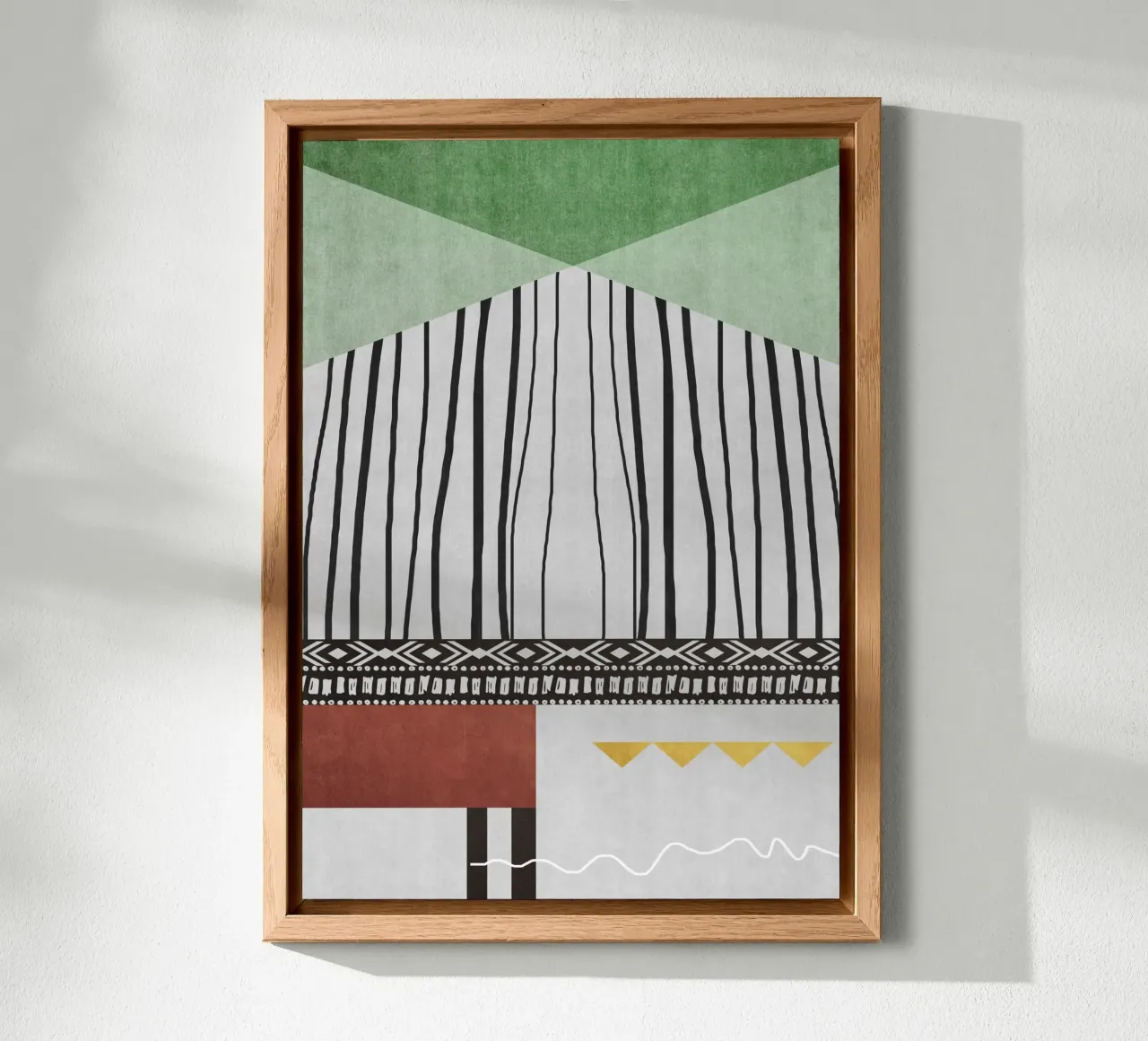 Geometric patterns green alluminio dibond da ramosashop