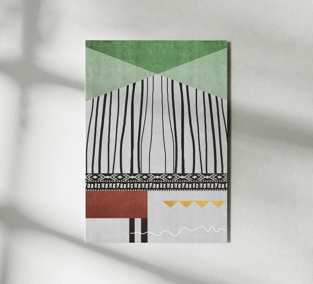 Geometric patterns  green alluminio dibond da ramosashop