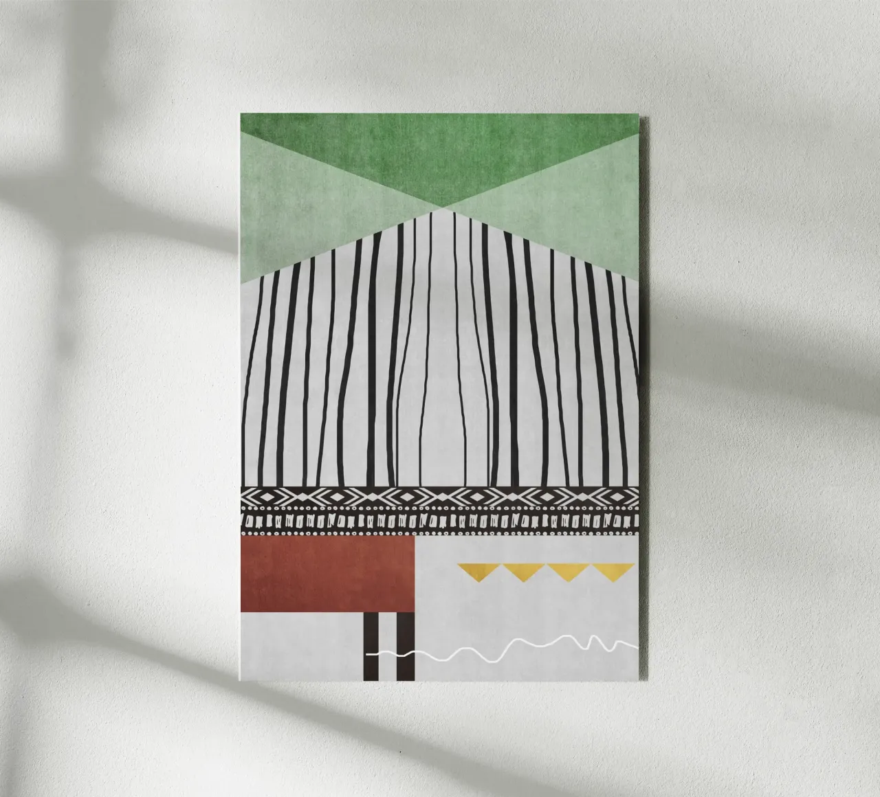 Geometric patterns green alluminio dibond da ramosashop