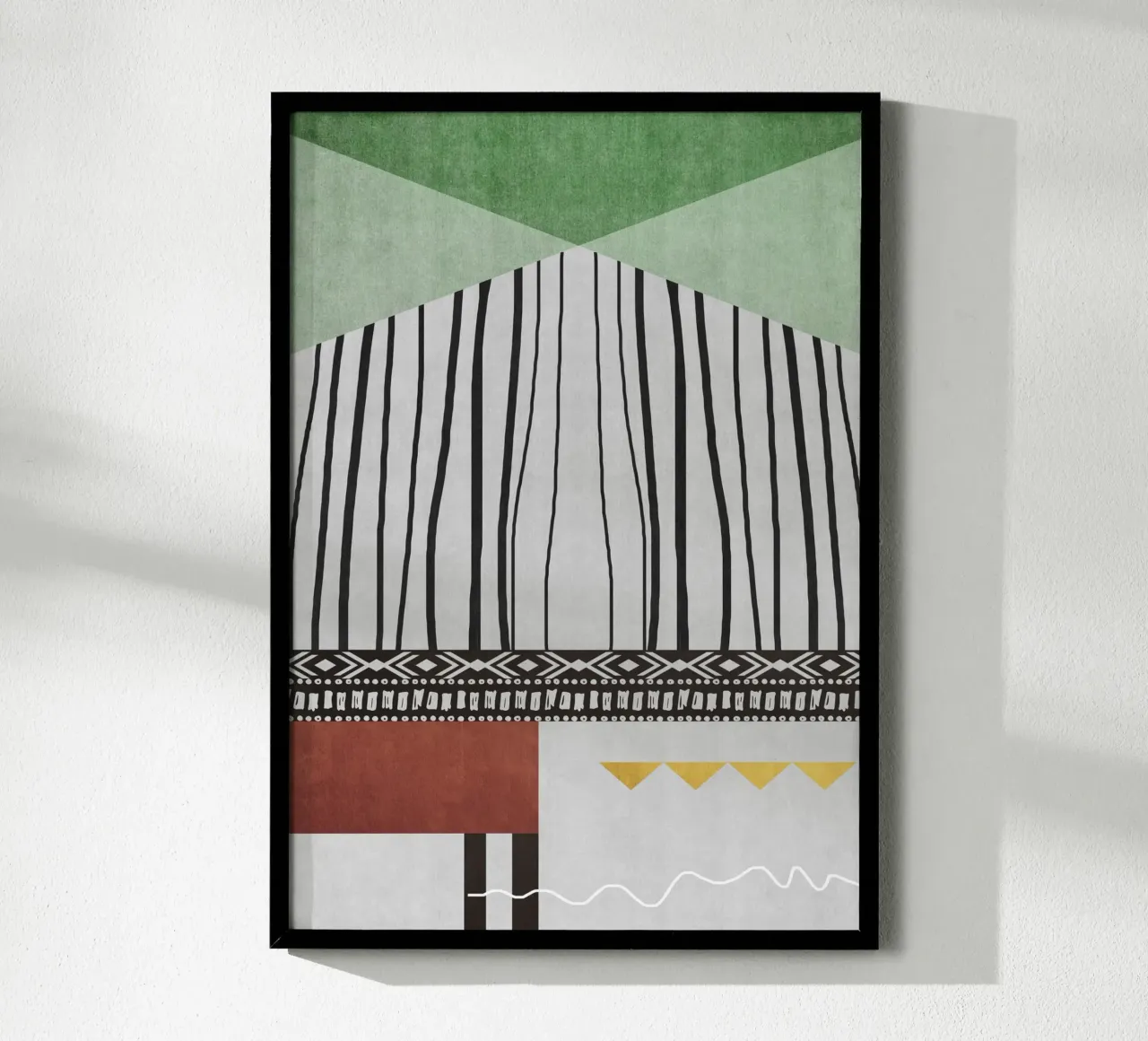 Geometric patterns  green poster da ramosashop