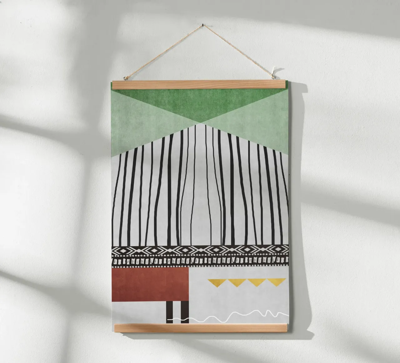 Geometric patterns green poster da ramosashop