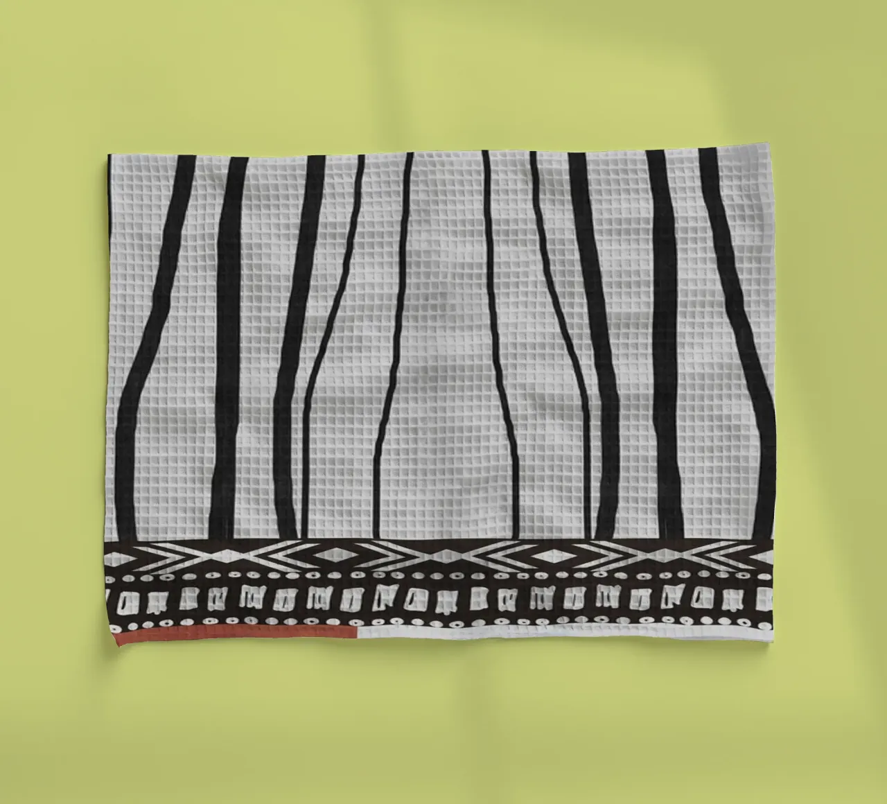 Geometric patterns green canovaccio da cucina da ramosashop