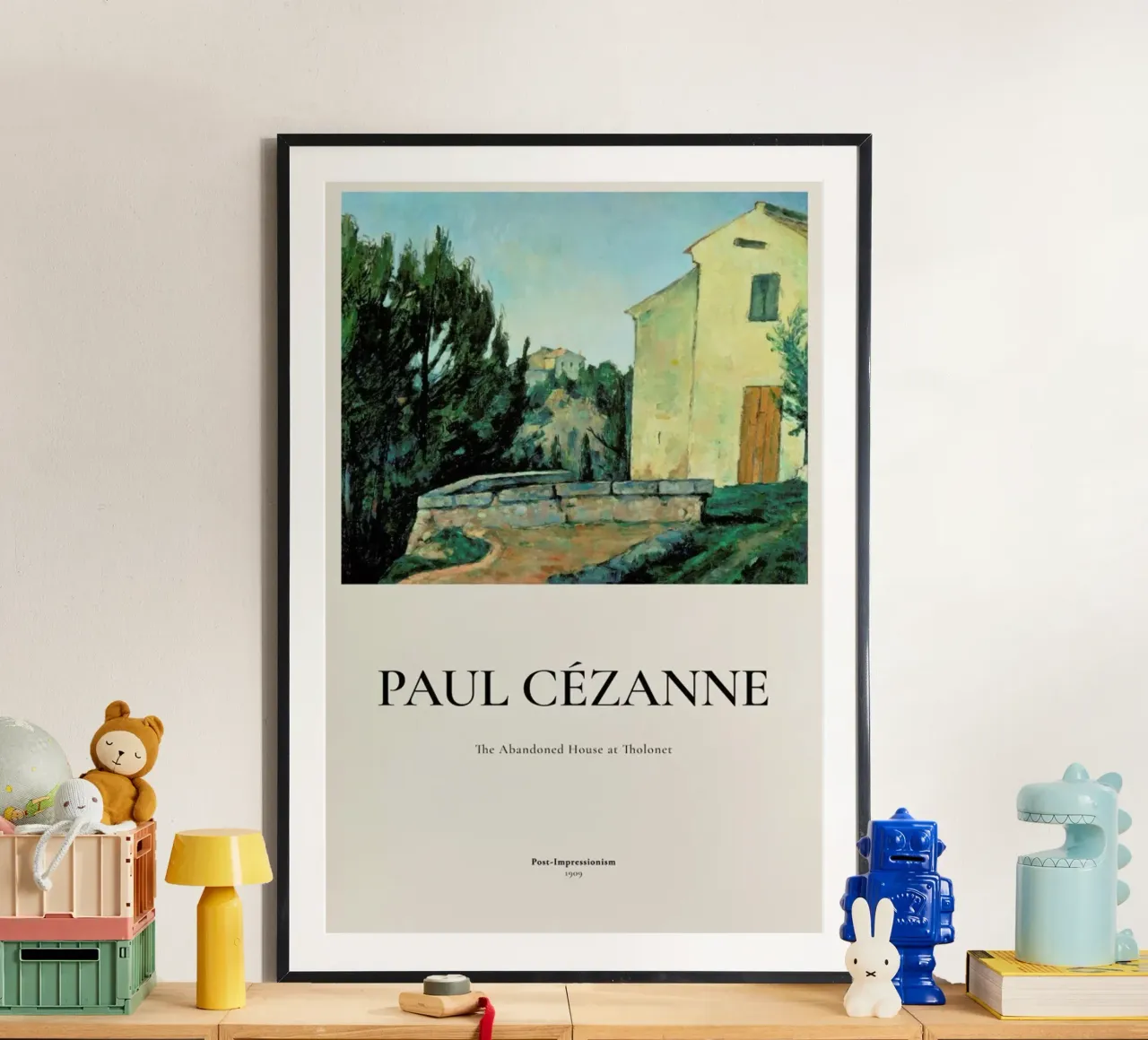Cézanne - The Abandoned House at Tholonet poster con telaio in plastica da ARTOTHEK