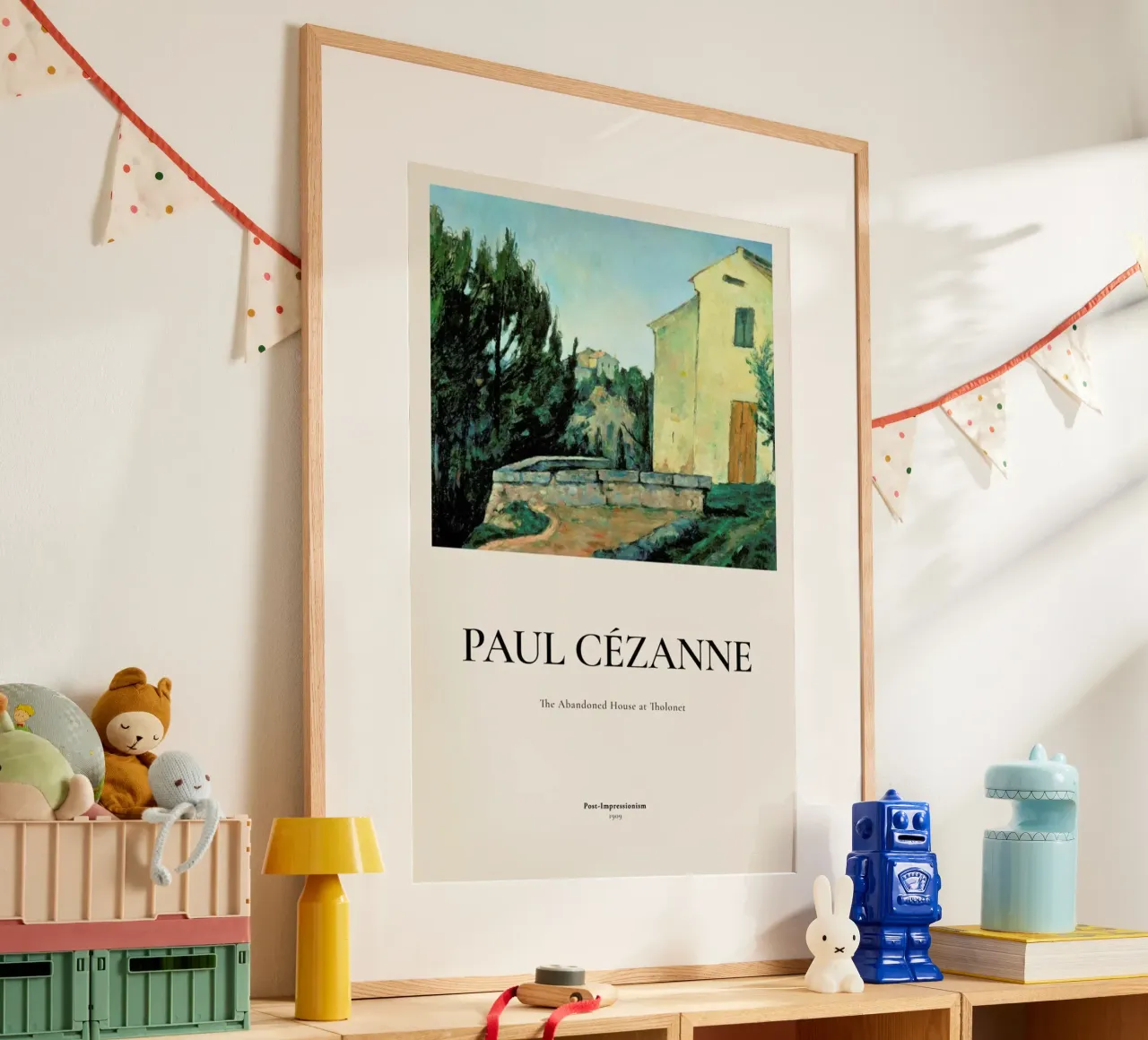 Cézanne - The Abandoned House at Tholonet poster con telaio in plastica da ARTOTHEK
