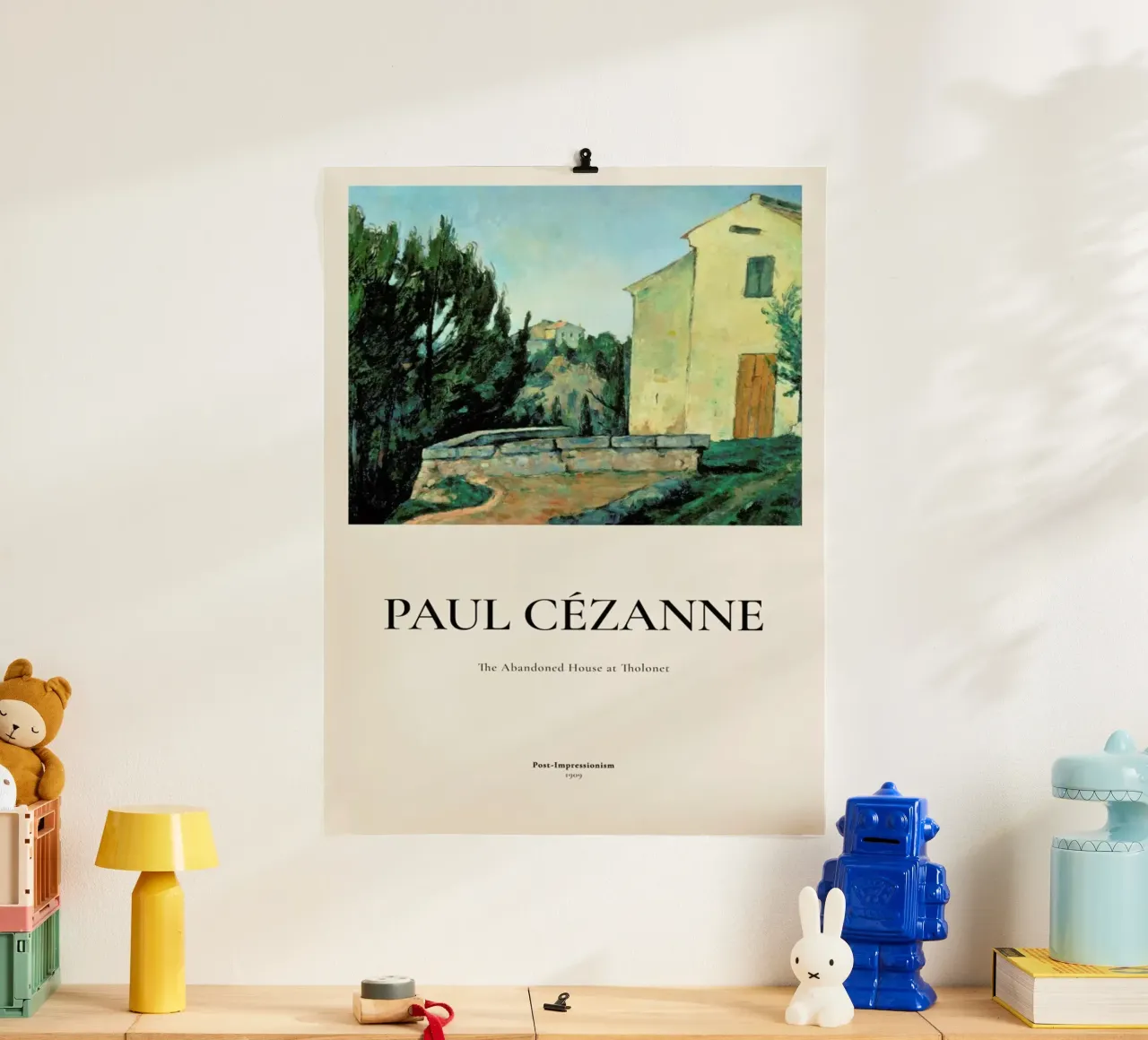 Cézanne - The Abandoned House at Tholonet poster con telaio in plastica da ARTOTHEK