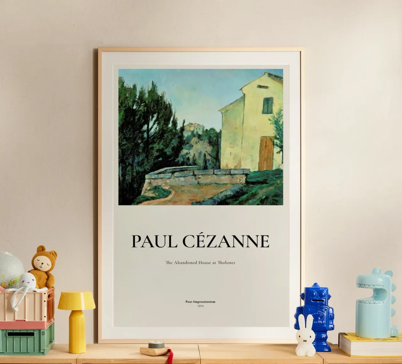 Cézanne - The Abandoned House at Tholonet poster con telaio in plastica da ARTOTHEK