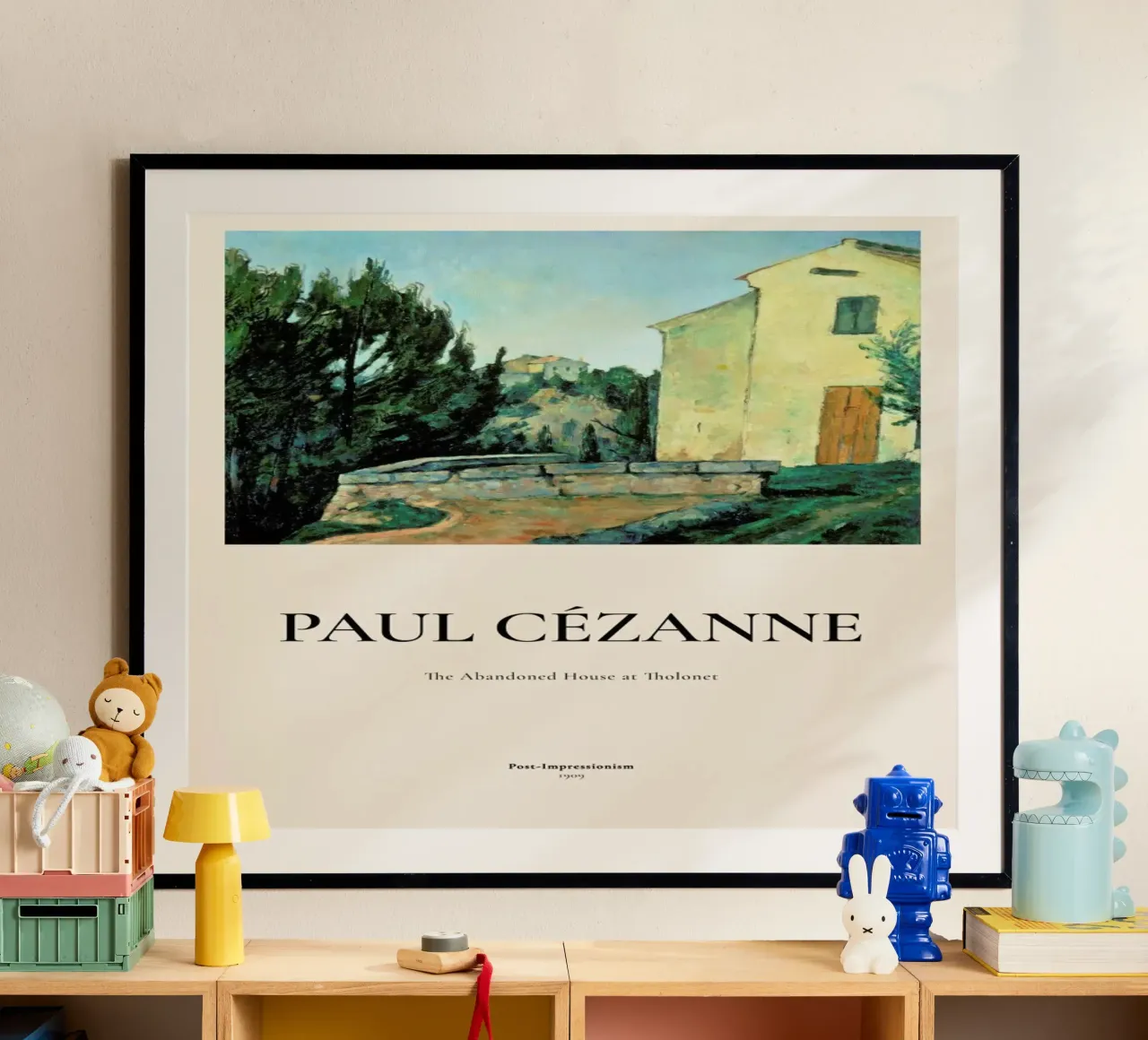 Cézanne - The Abandoned House at Tholonet poster con telaio in plastica da ARTOTHEK