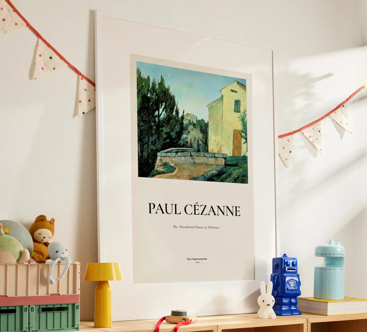 Cézanne - The Abandoned House at Tholonet poster con telaio in plastica da ARTOTHEK