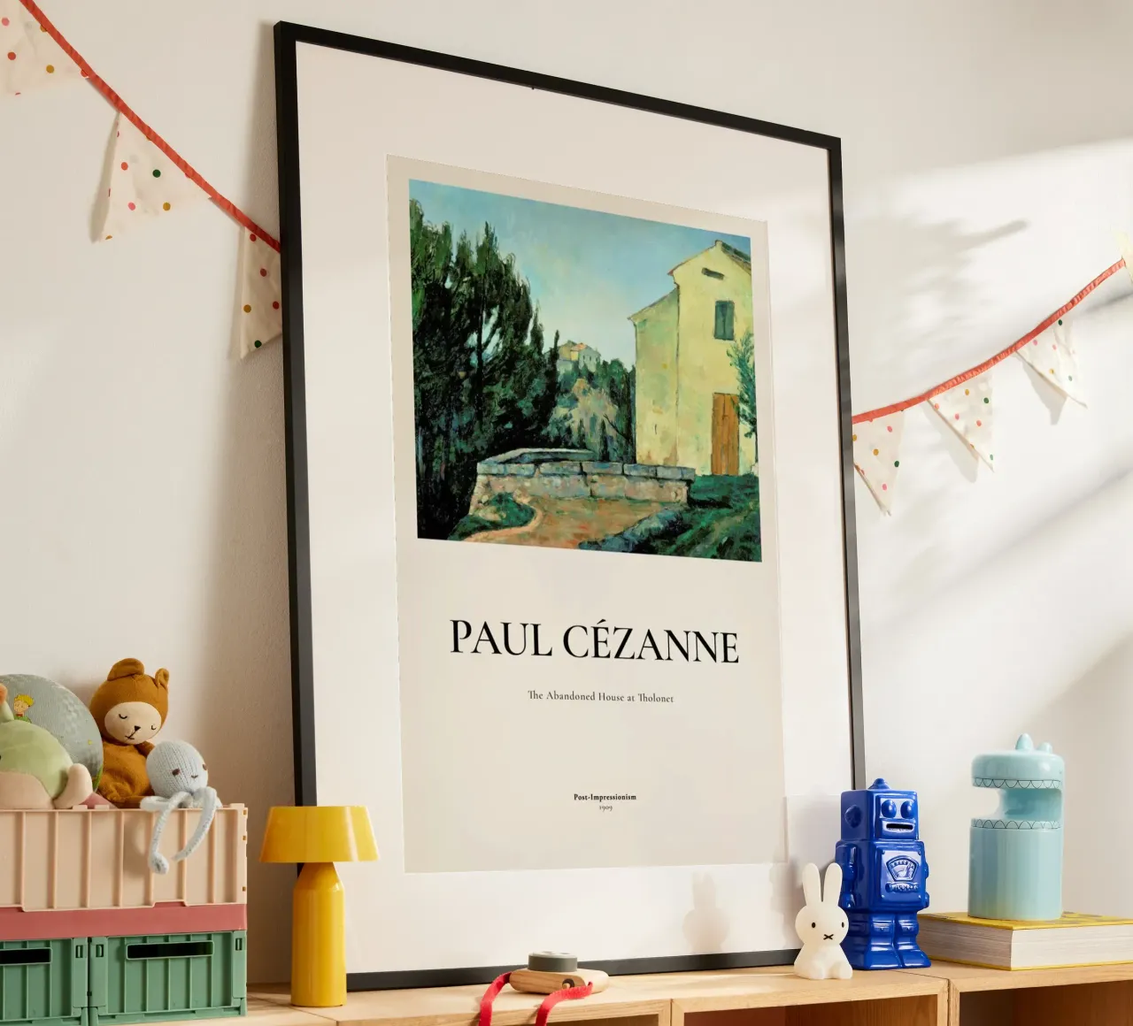 Cézanne - The Abandoned House at Tholonet poster con telaio in plastica da ARTOTHEK