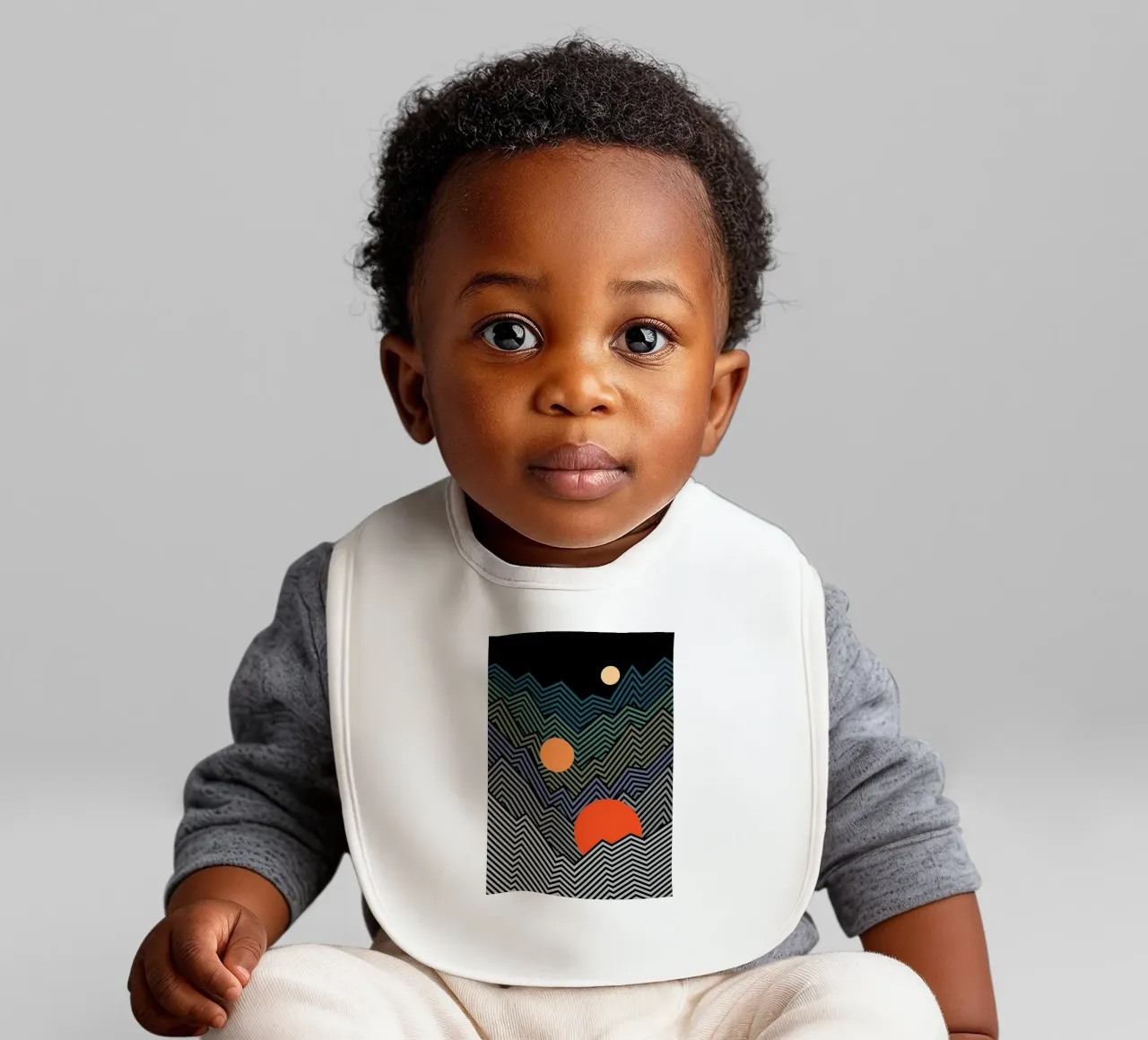 A Wild Sunset baby bib by James M Coyle