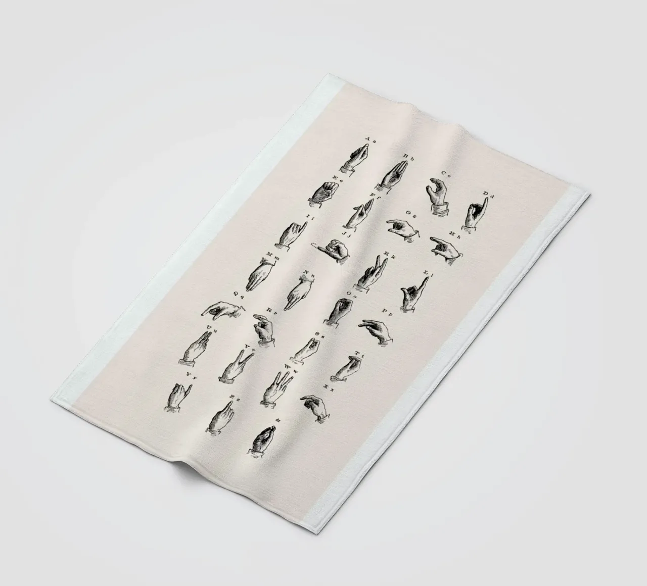 Vintage Sign Language Chart coperta in pile da Flora & Fauna