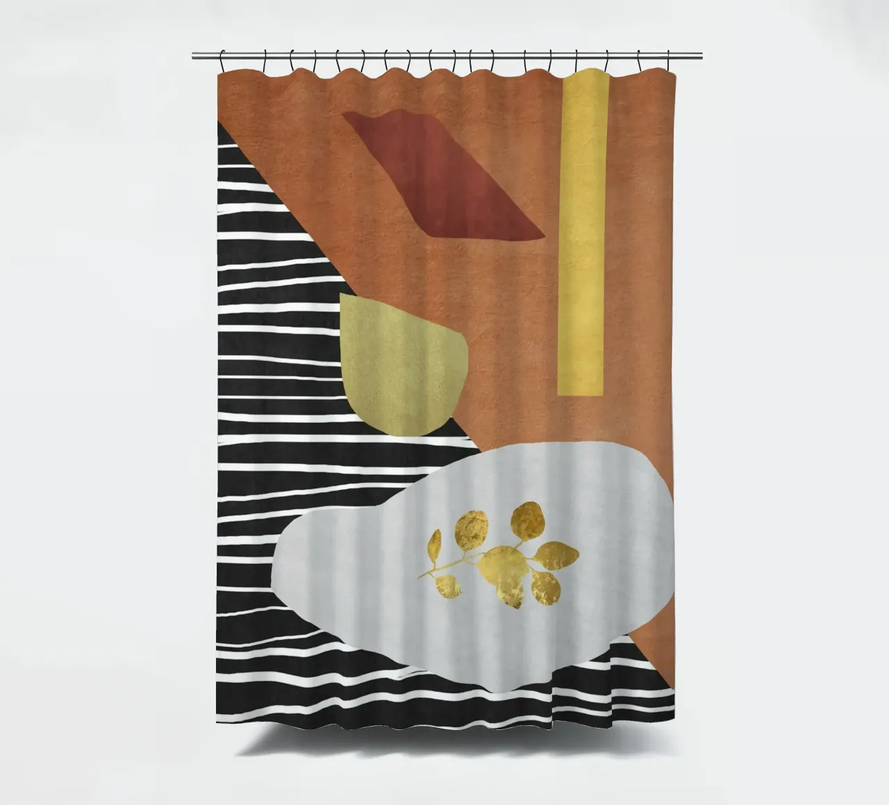abstract geometric gold tenda da doccia da ramosashop