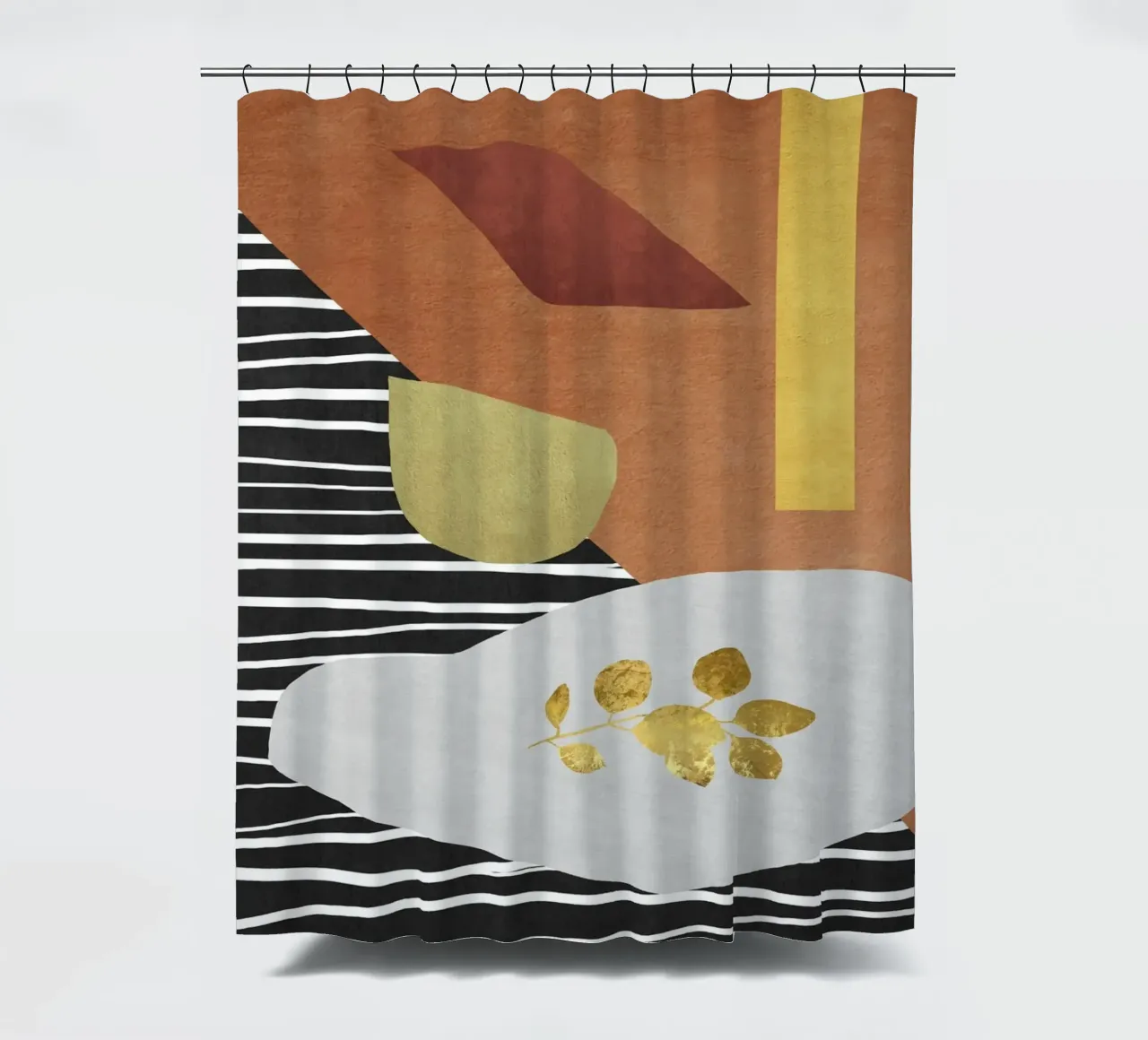 abstract geometric gold tenda da doccia da ramosashop