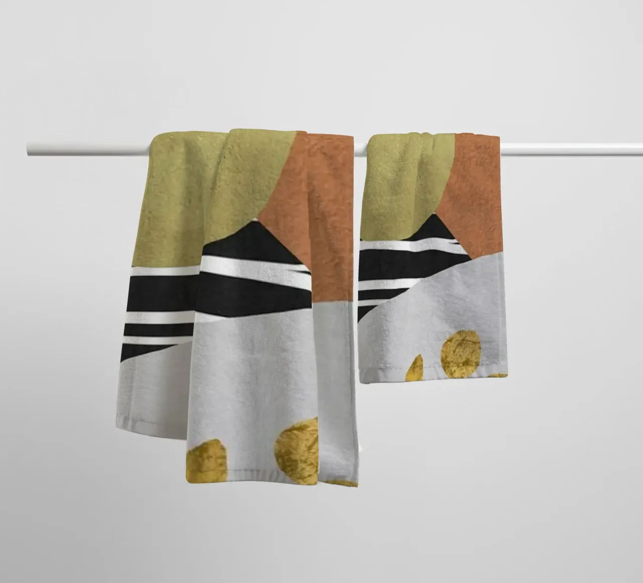 abstract geometric gold asciugamano da bagno da ramosashop