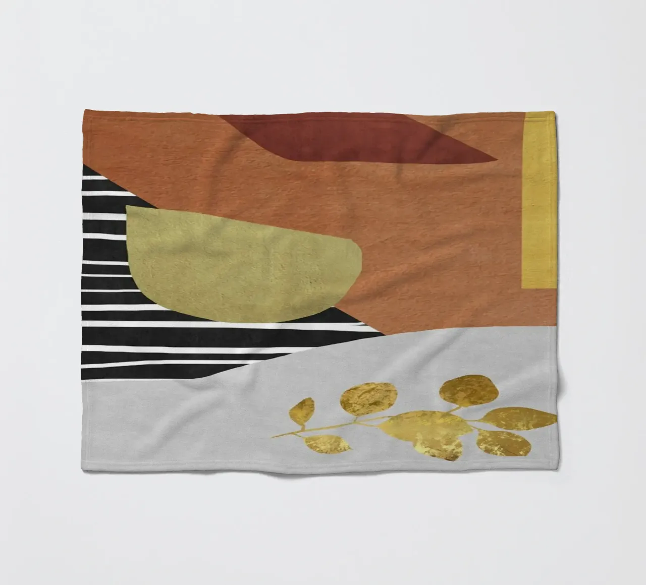 abstract geometric gold coperta in pile da ramosashop