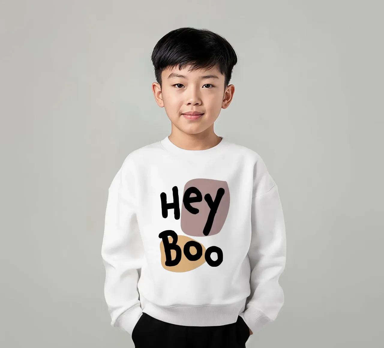 Hey Boo felpa bambino da Christina Heitmann
