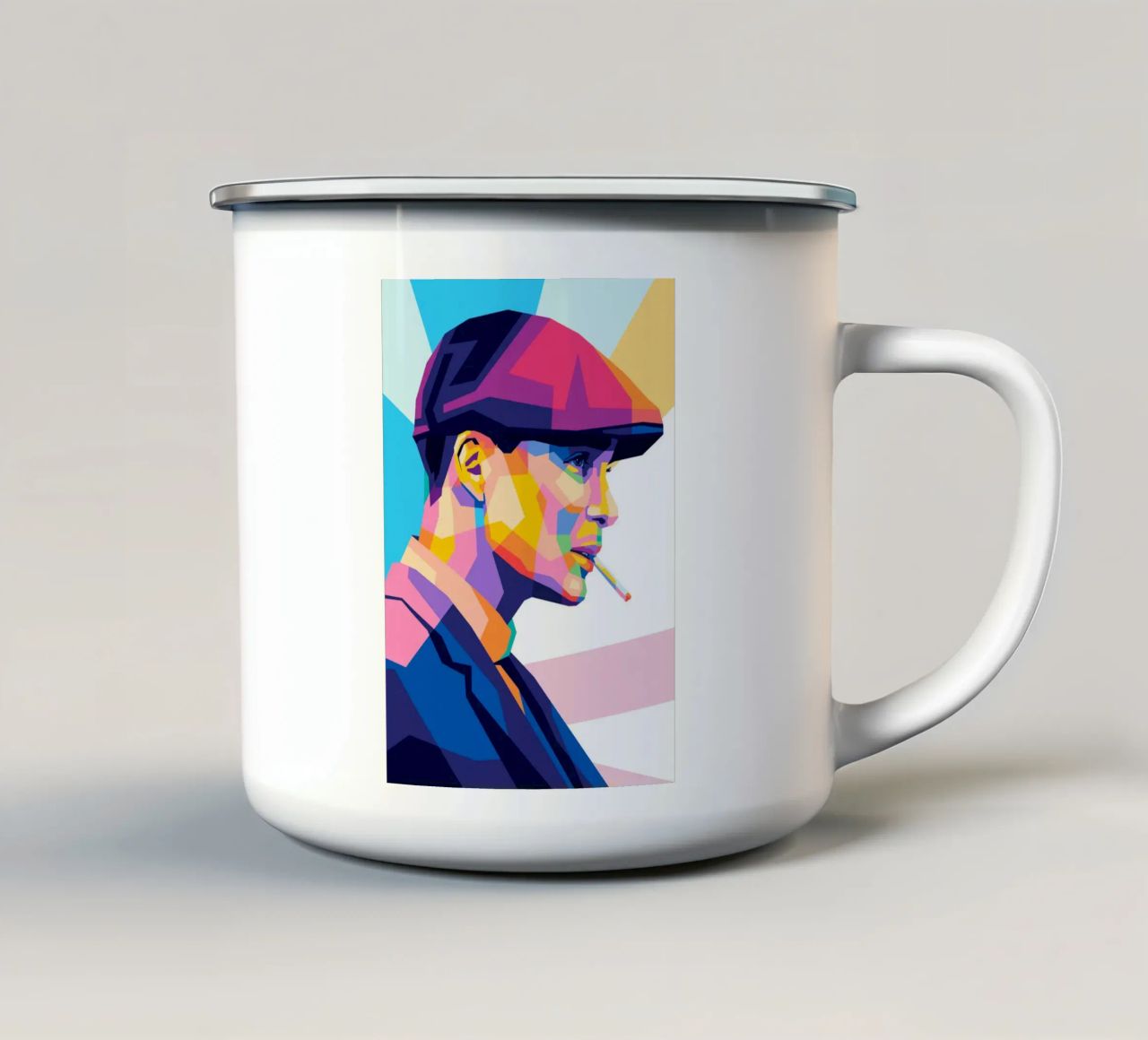 Tommy Shelby tazza in smalto da WPAP MALANG