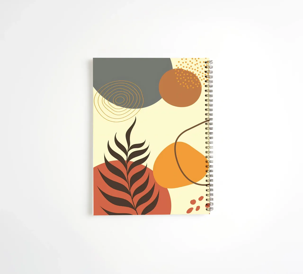 Botanical minimal shapes spiral notebook by Rebecca Clark Wyrick