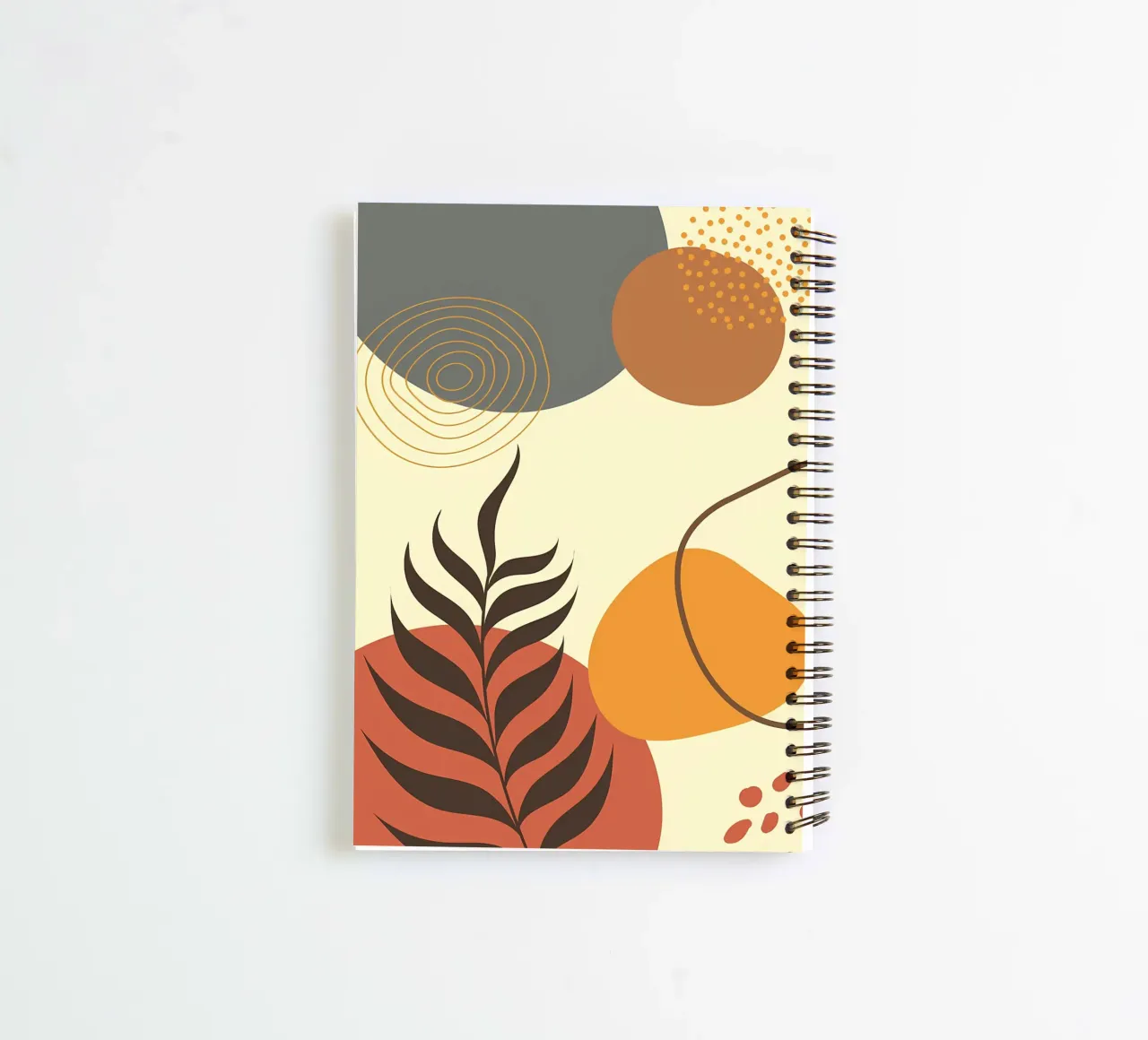 Botanical minimal shapes spiral notebook by Rebecca Clark Wyrick