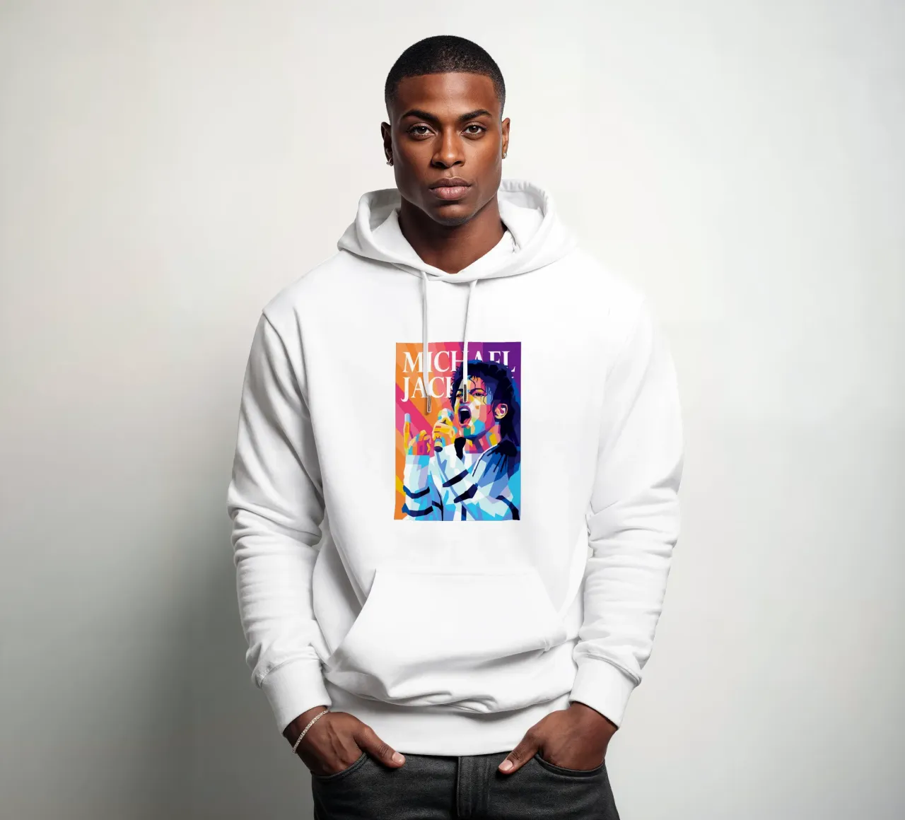 michael jackson felpa con cappuccio da WPAP MALANG