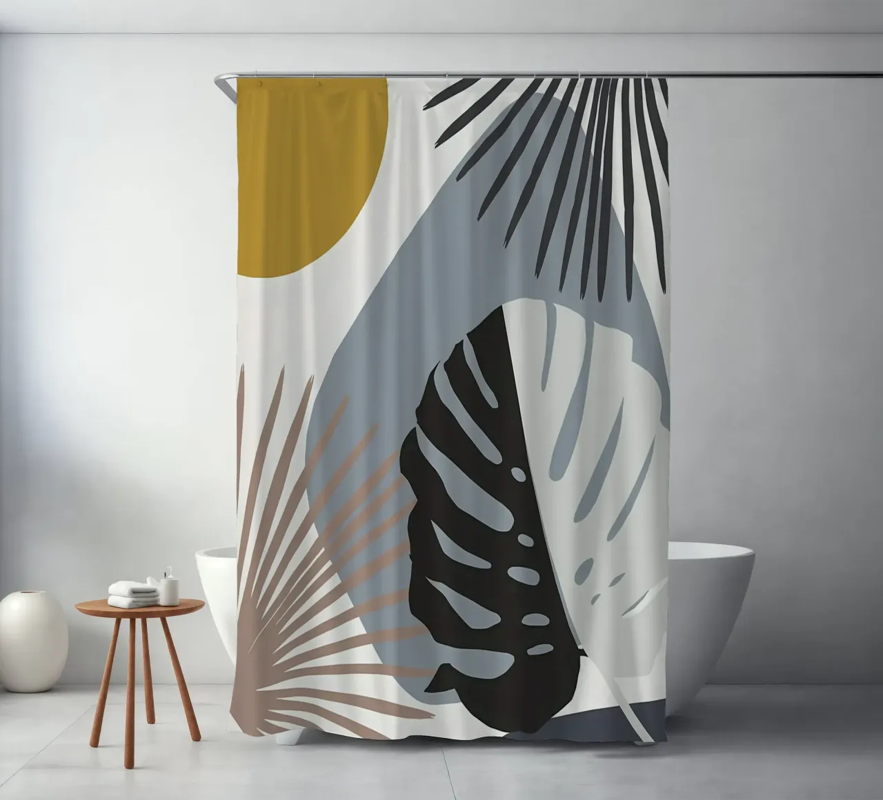 Finezza minima Yin Yang 2 tenda da doccia da Rebecca Clark Wyrick