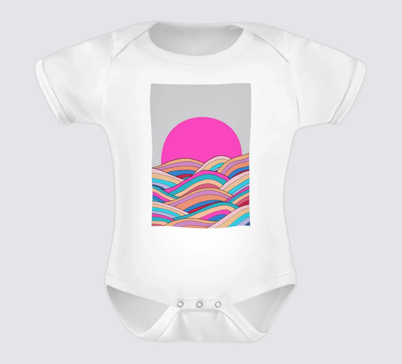 L'oceano colorato body neonato maniche corte da James M Coyle