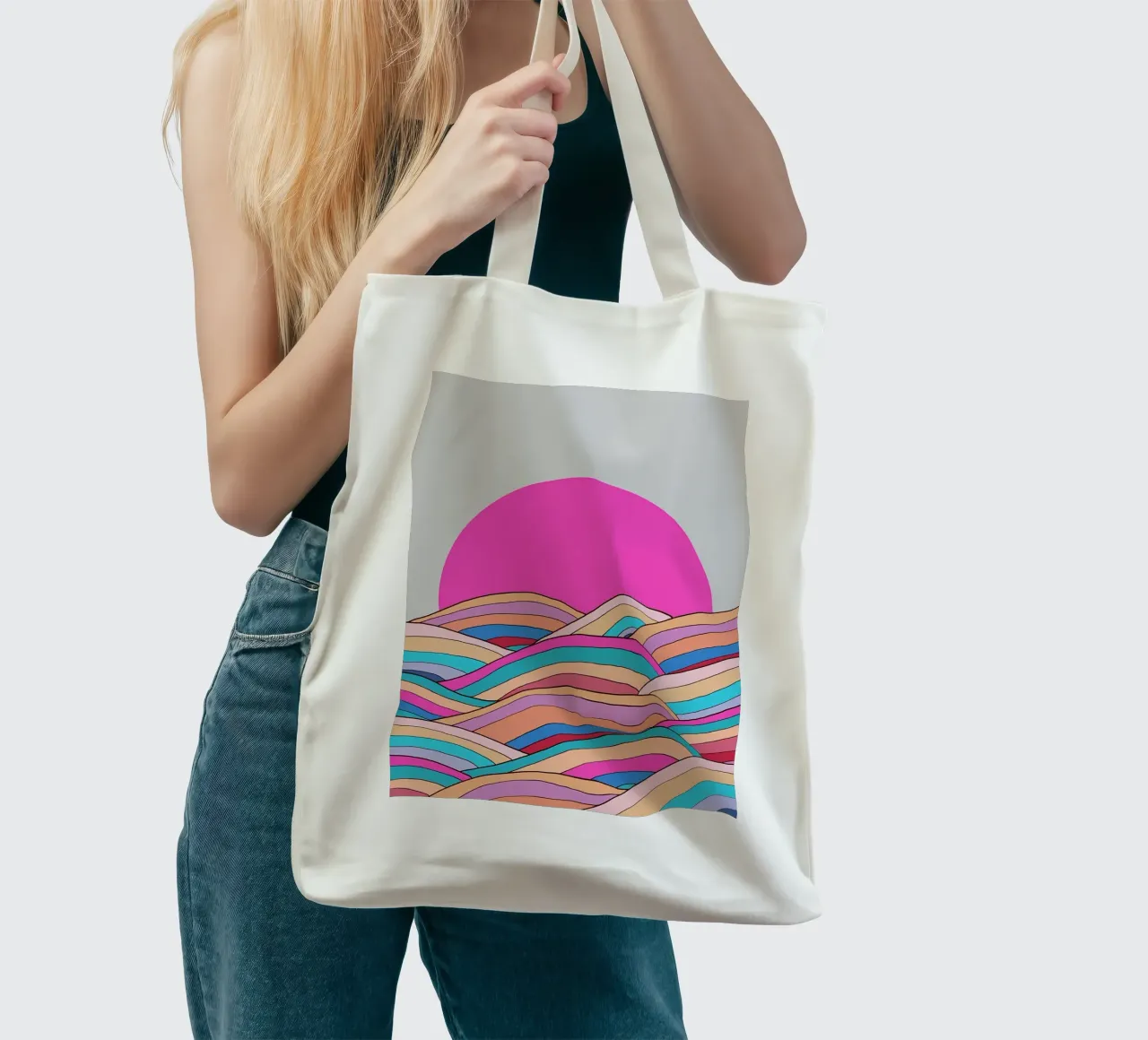 L'oceano colorato borsa in juta da James M Coyle