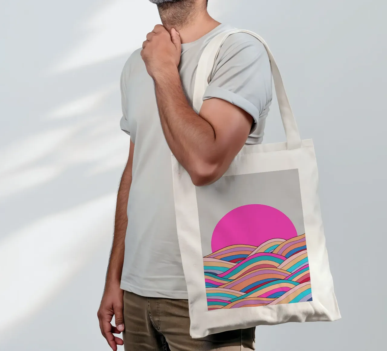 L'oceano colorato borsa in juta da James M Coyle