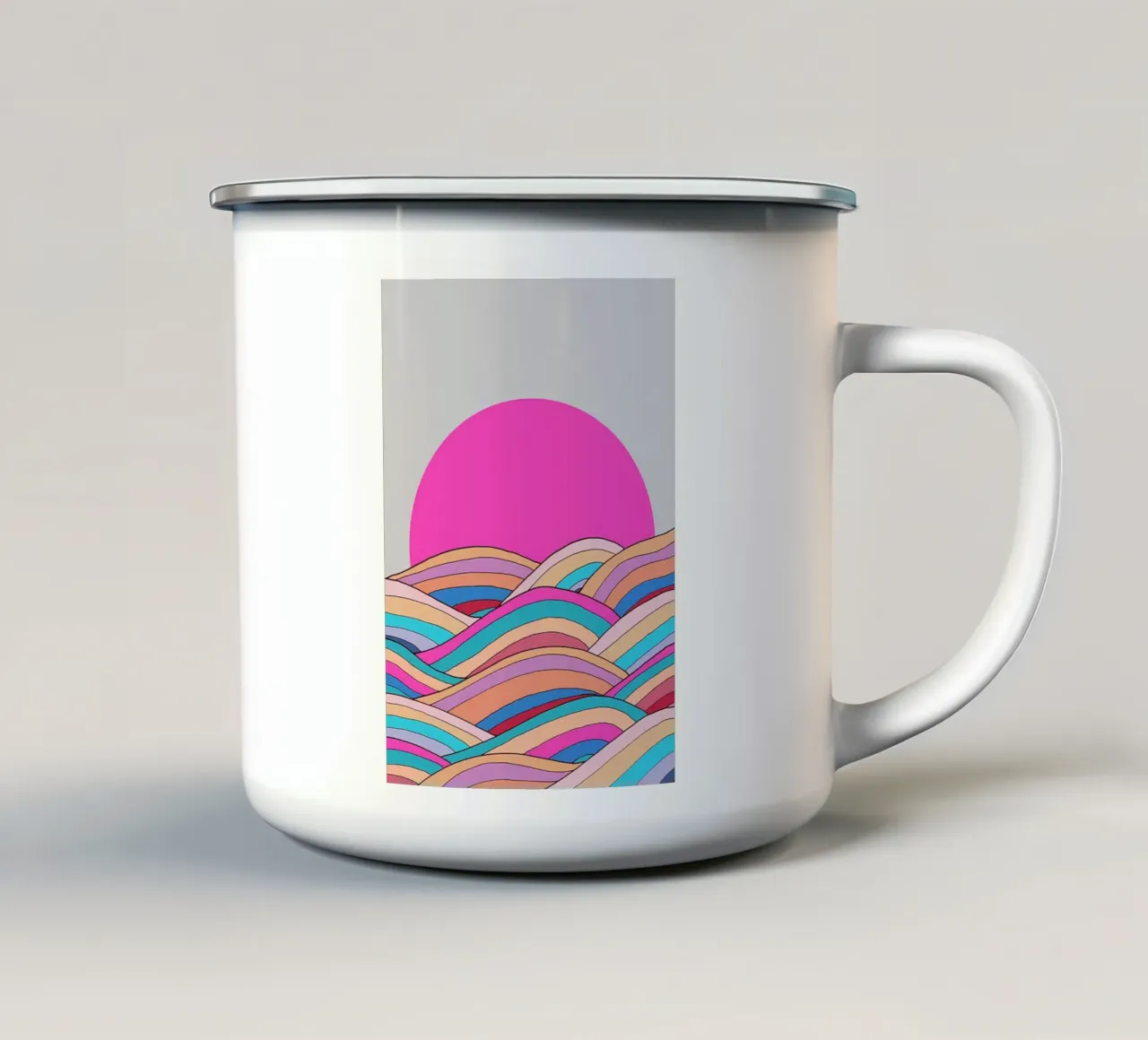 L'oceano colorato tazza in smalto da James M Coyle