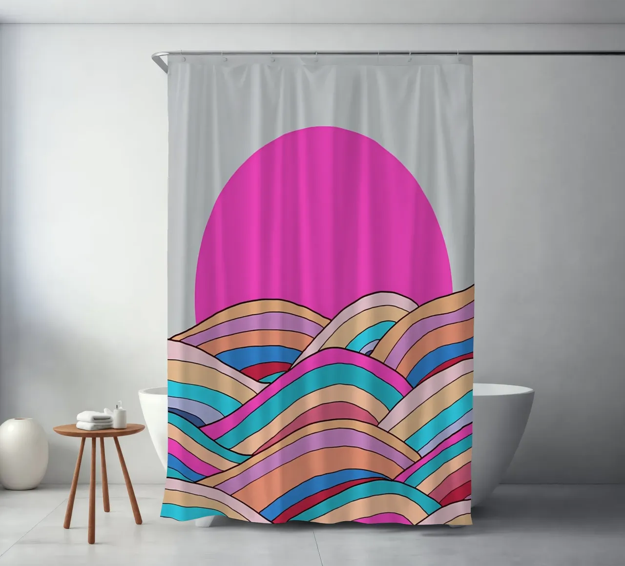 L'oceano colorato tenda da doccia da James M Coyle