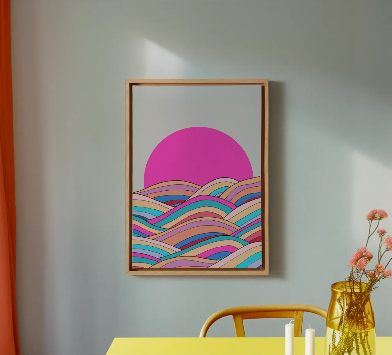 L'oceano colorato tela con Cornice a cassetta da James M Coyle