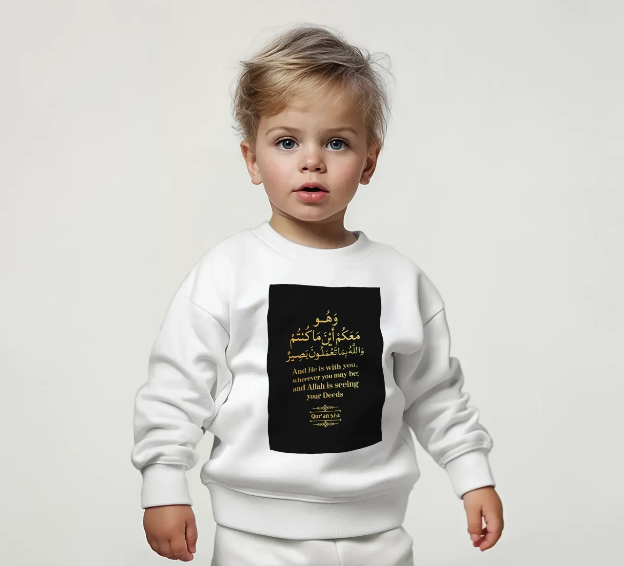Surat Al Hadid Versetto 4 felpa neonato da Albert S Jacob