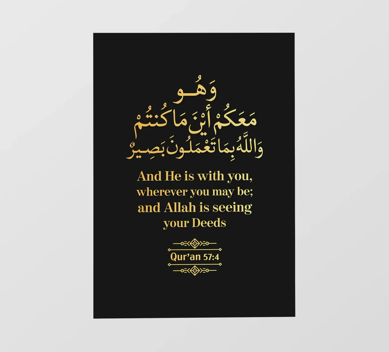 Surat Al Hadid Versetto 4 telo in pvc da Albert S Jacob