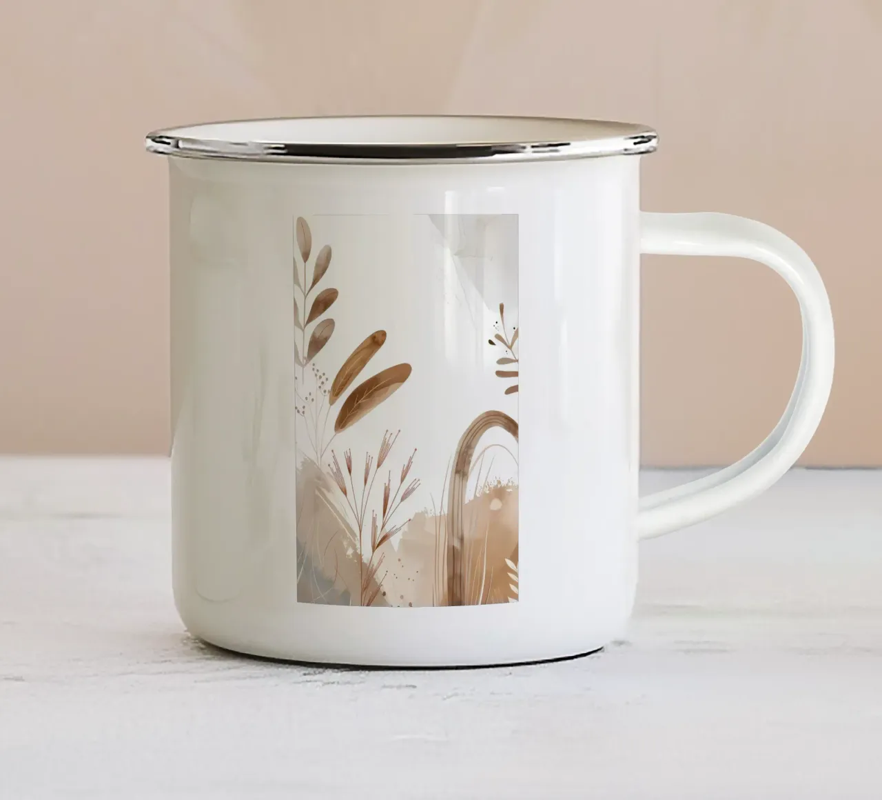 Arte botanica ad acquerello tazza in smalto da Rebecca Clark Wyrick