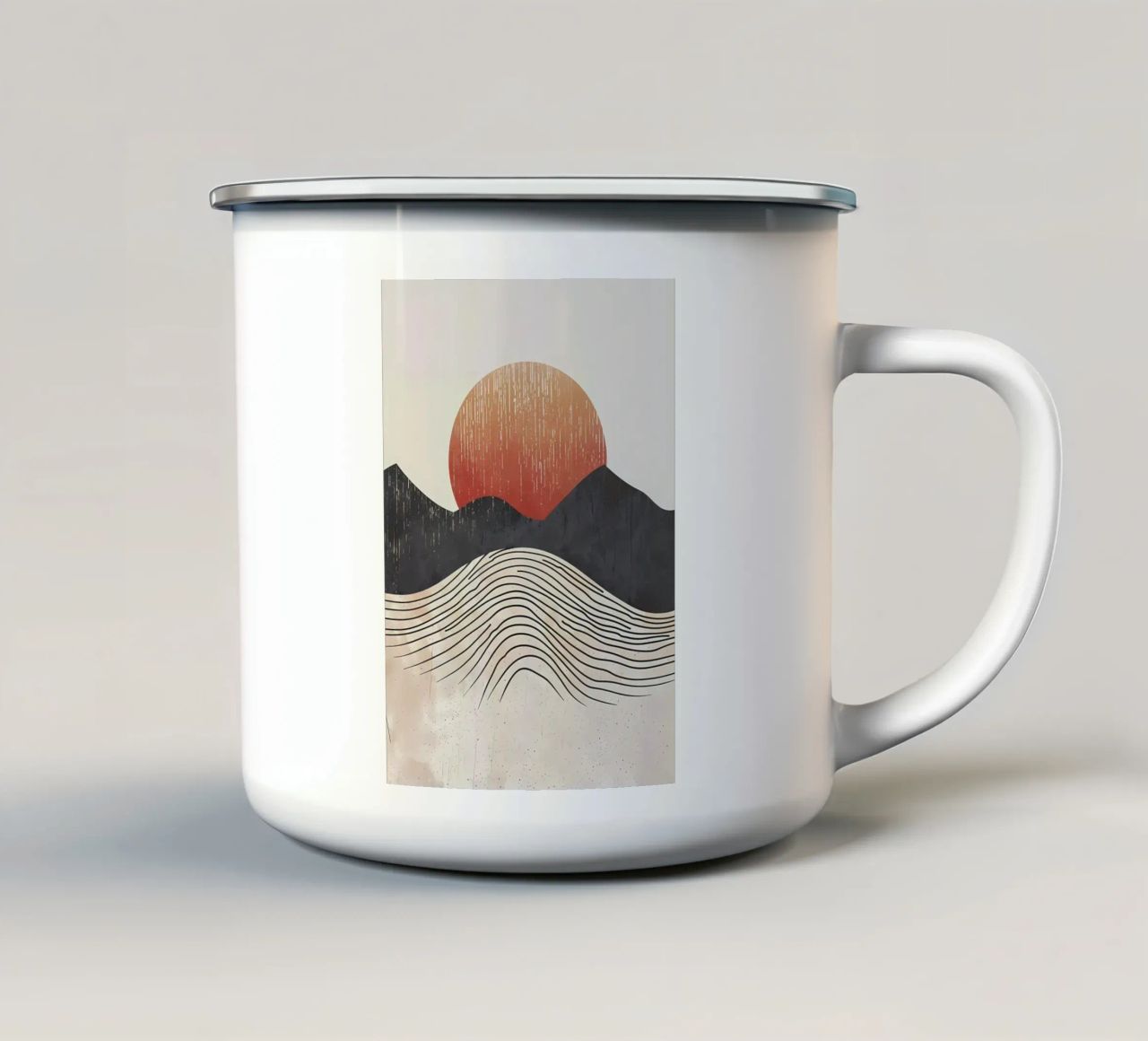 Cime del tramonto tazza in smalto da James M Coyle