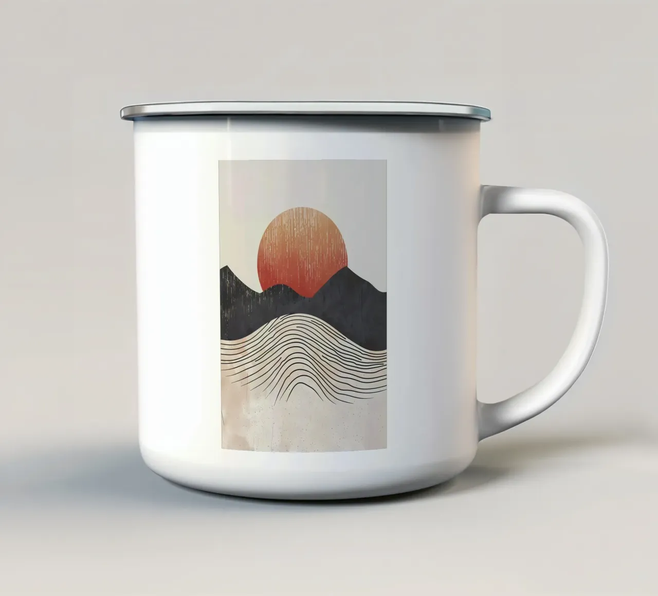 Cime del tramonto tazza in smalto da James M Coyle