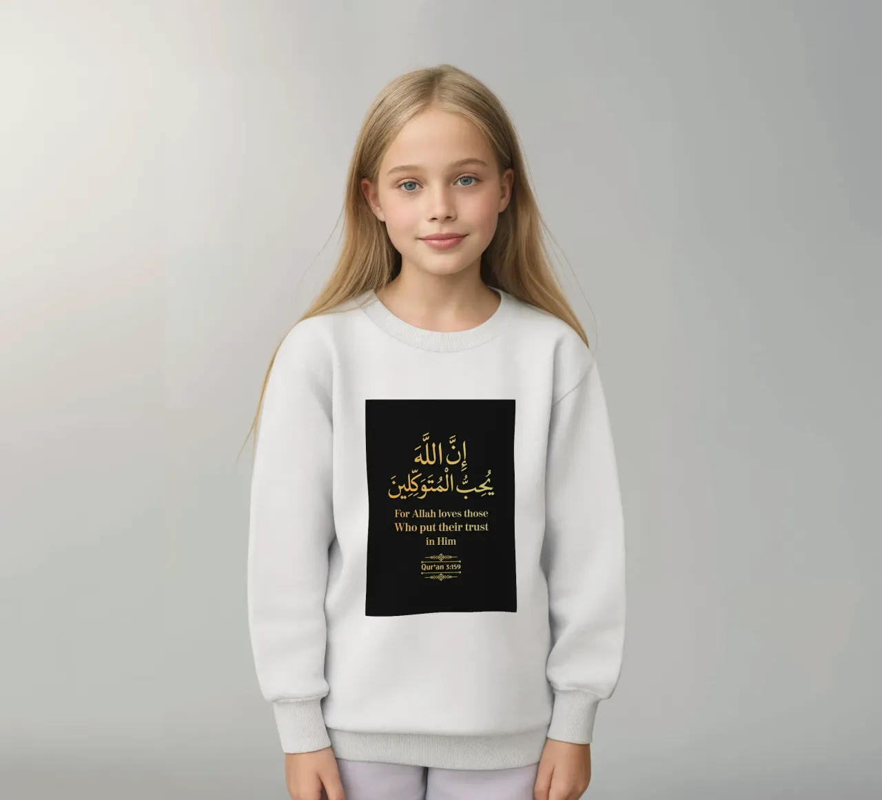 Surat Al Imran Versetto 159 felpa bambino da Albert S Jacob