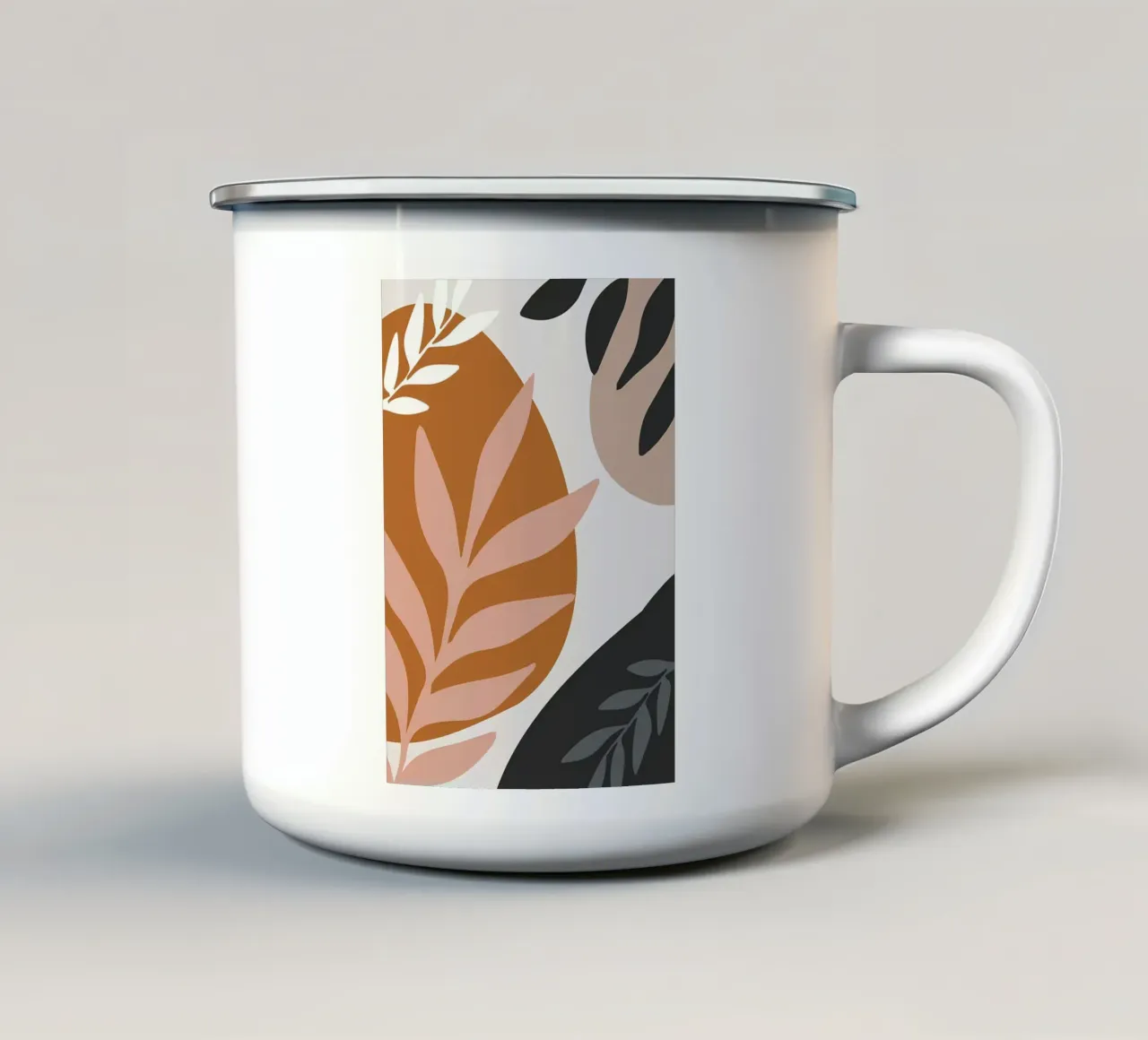 foglia tropicale natura tazza in smalto da Rebecca Clark Wyrick
